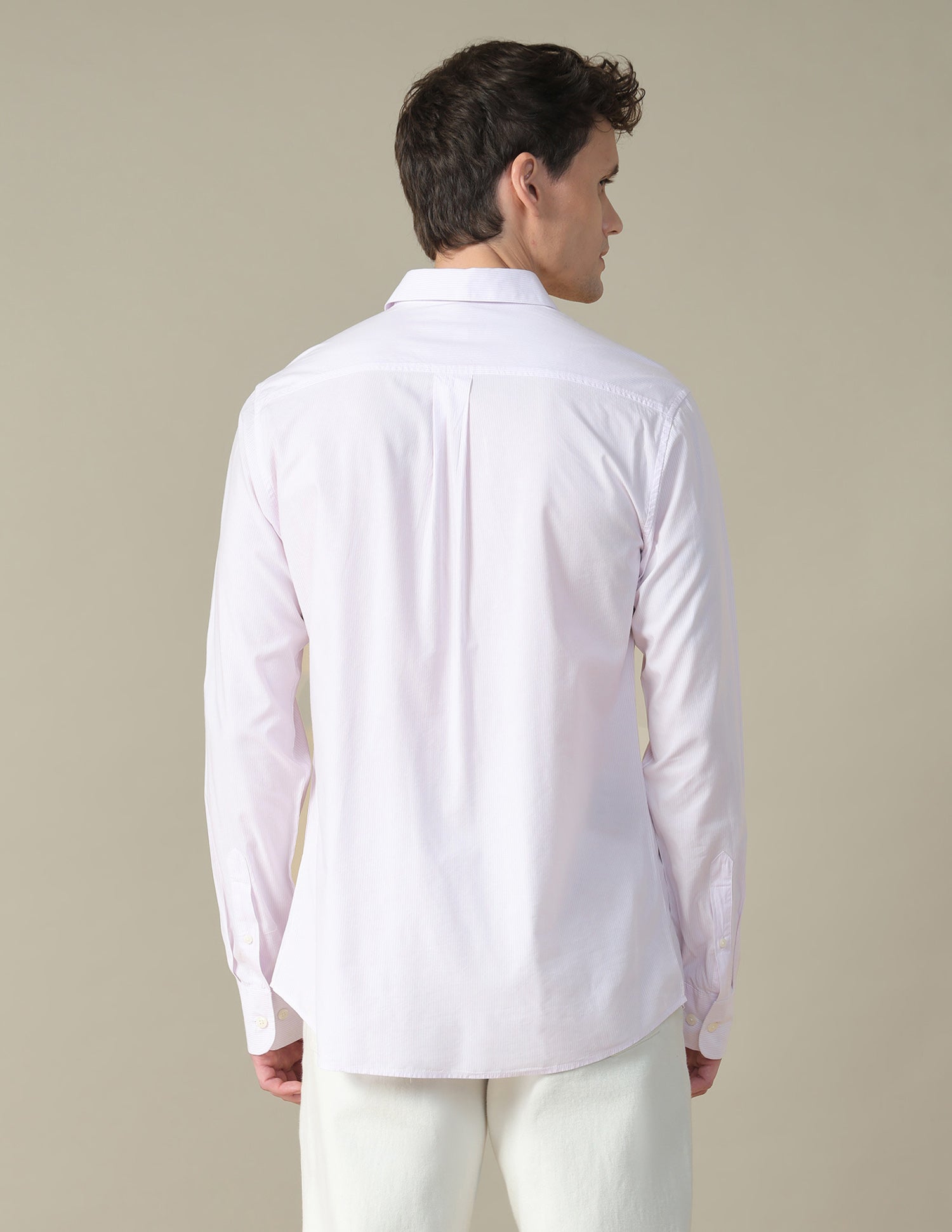 Vertical Striped Tailored Fit Shirt Lavender - U.S. Polo Assn. India | Large