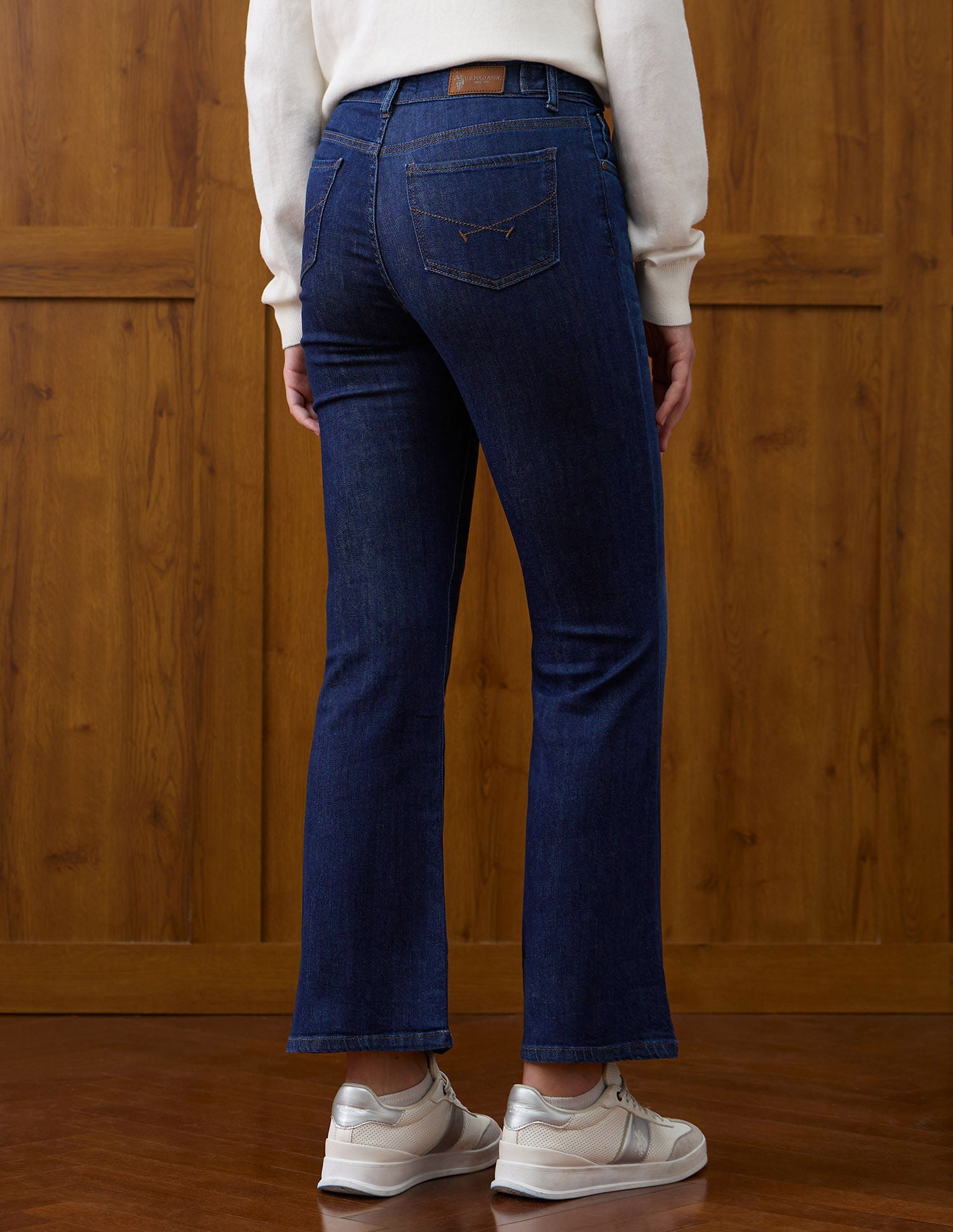 High Rise Flared Fit Jeans Blue - U.S. POLO ASSN. | Large