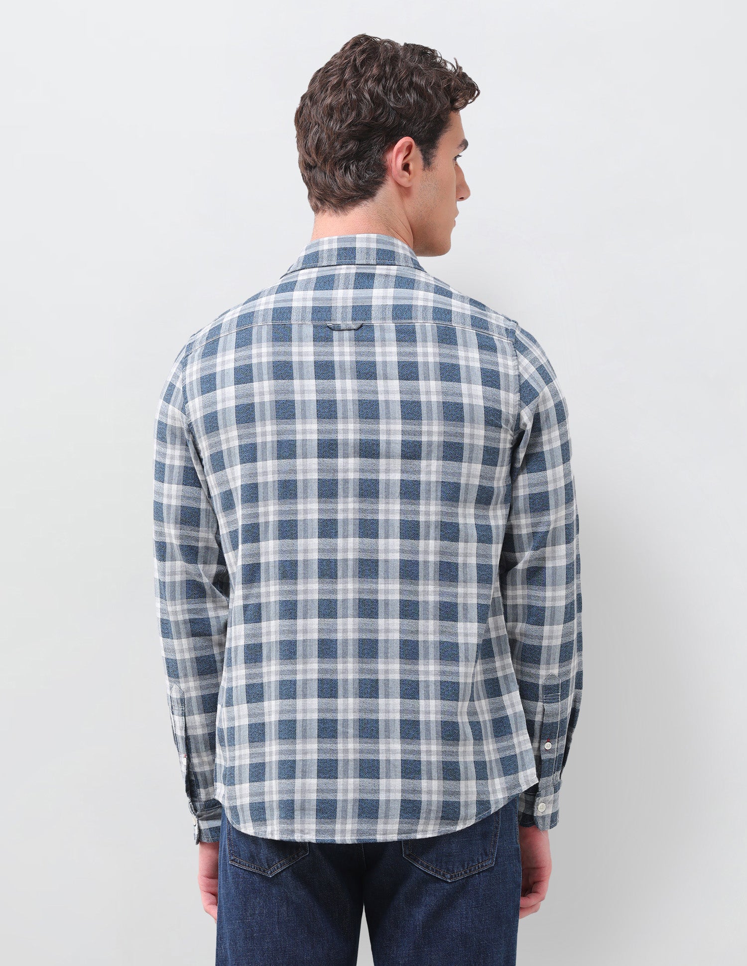 Plaid Checked Regular Fit Shirt Blue - U.S. Polo Assn. India | Large