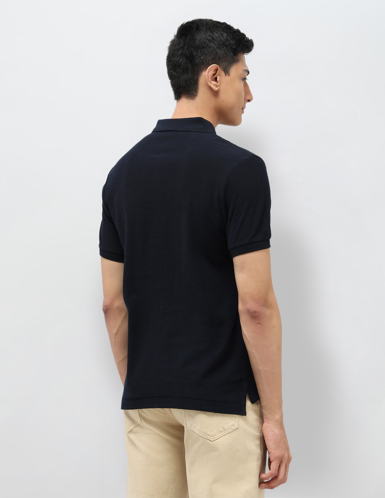 Vertical Striped Pure Cotton Polo Shirt Navy - U.S. Polo Assn. India | Large