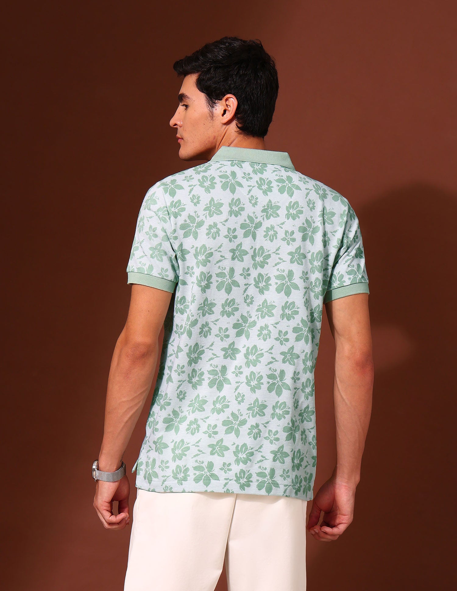 Floral Printed Work and Wander Polo Shirt Aqua - U.S. Polo Assn. India | Large