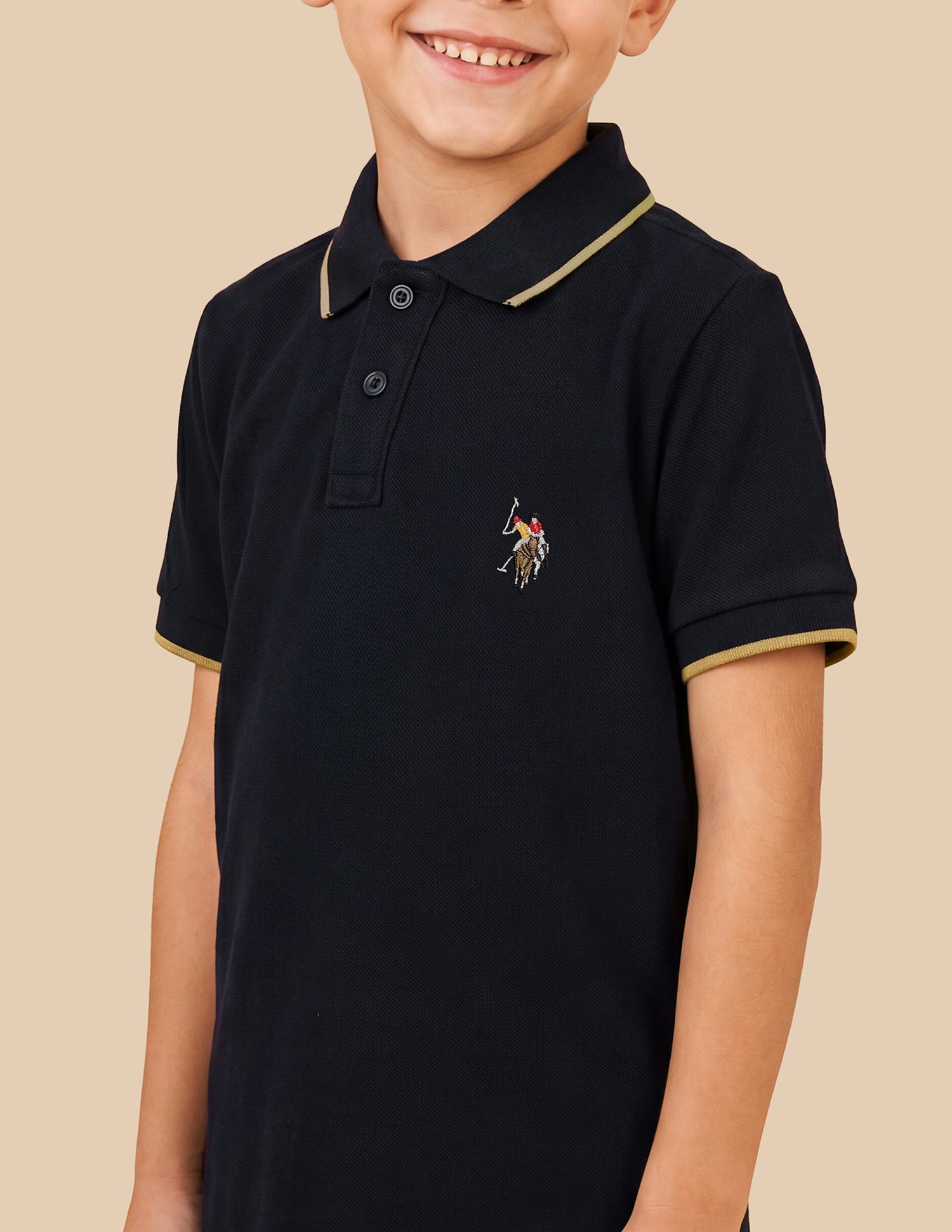 Graphic Brand Embroidered Regular Fit Polo Shirt Navy - U.S. Polo Assn. India | Large