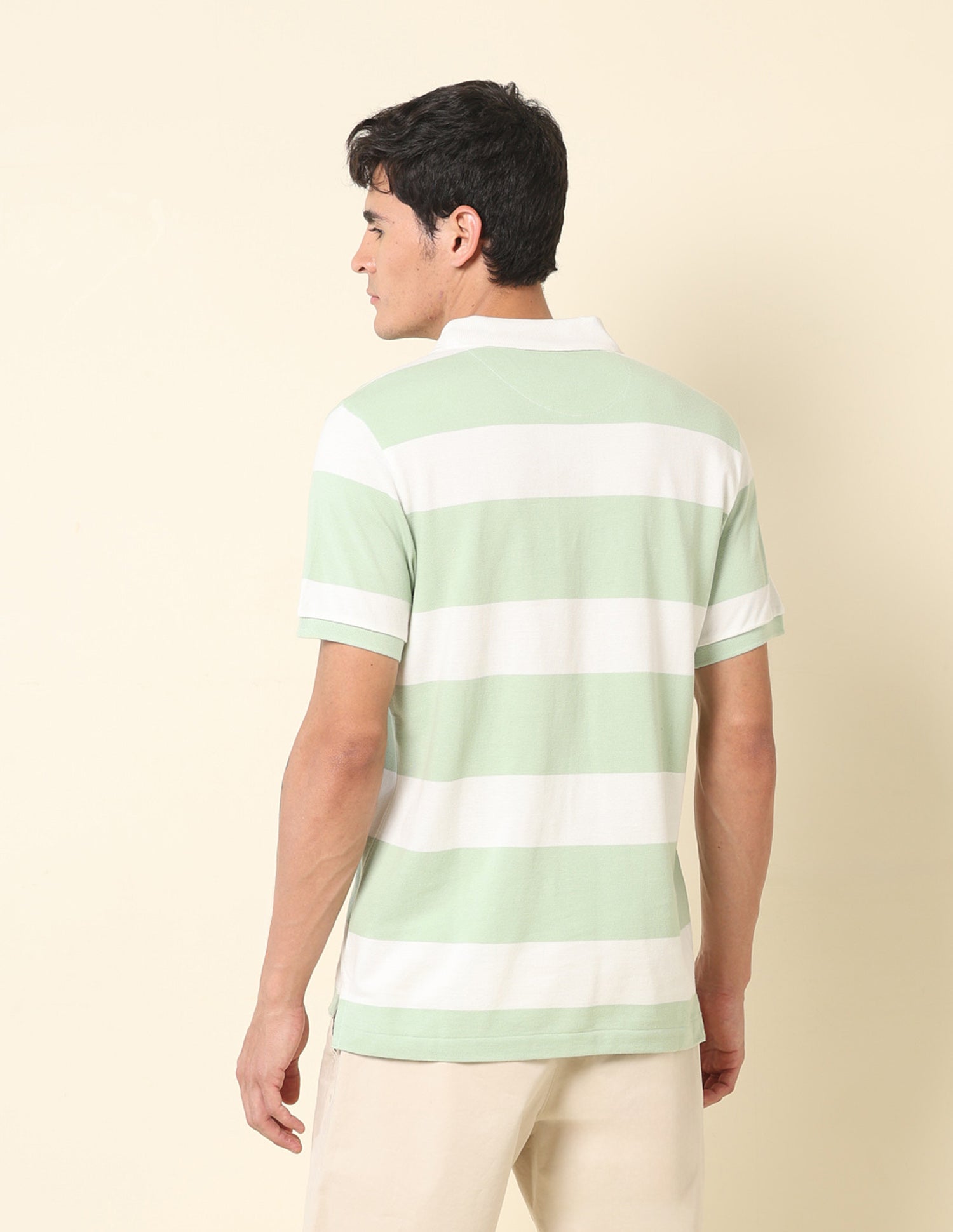 Horizontal Striped Classic Polo Shirt Light Green - U.S. POLO ASSN. | Large