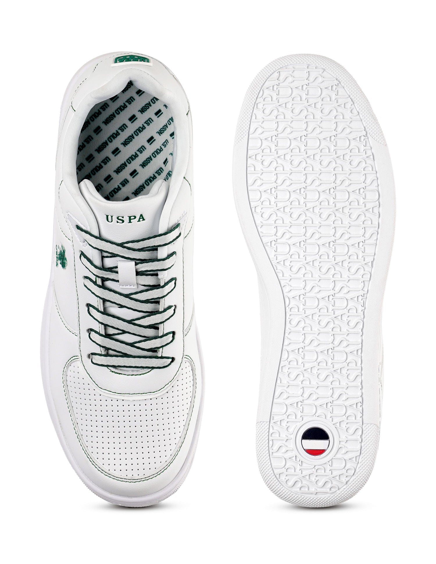 Men Kodiak White Retro Court Sneakers White - U.S. Polo Assn. India | Large