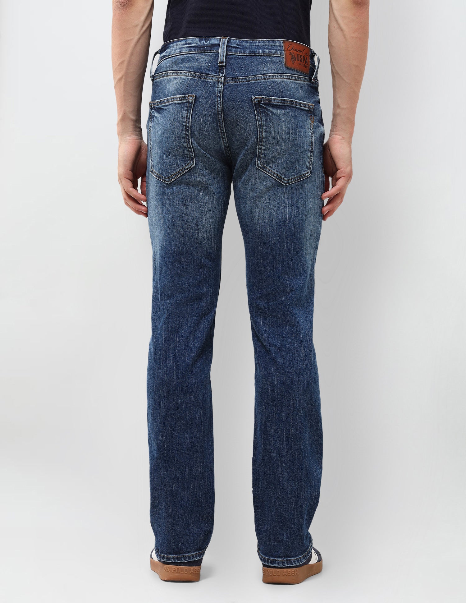 Harold Slim Straight Fit Blue Jeans Dark Blue - U.S. Polo Assn. India | Large