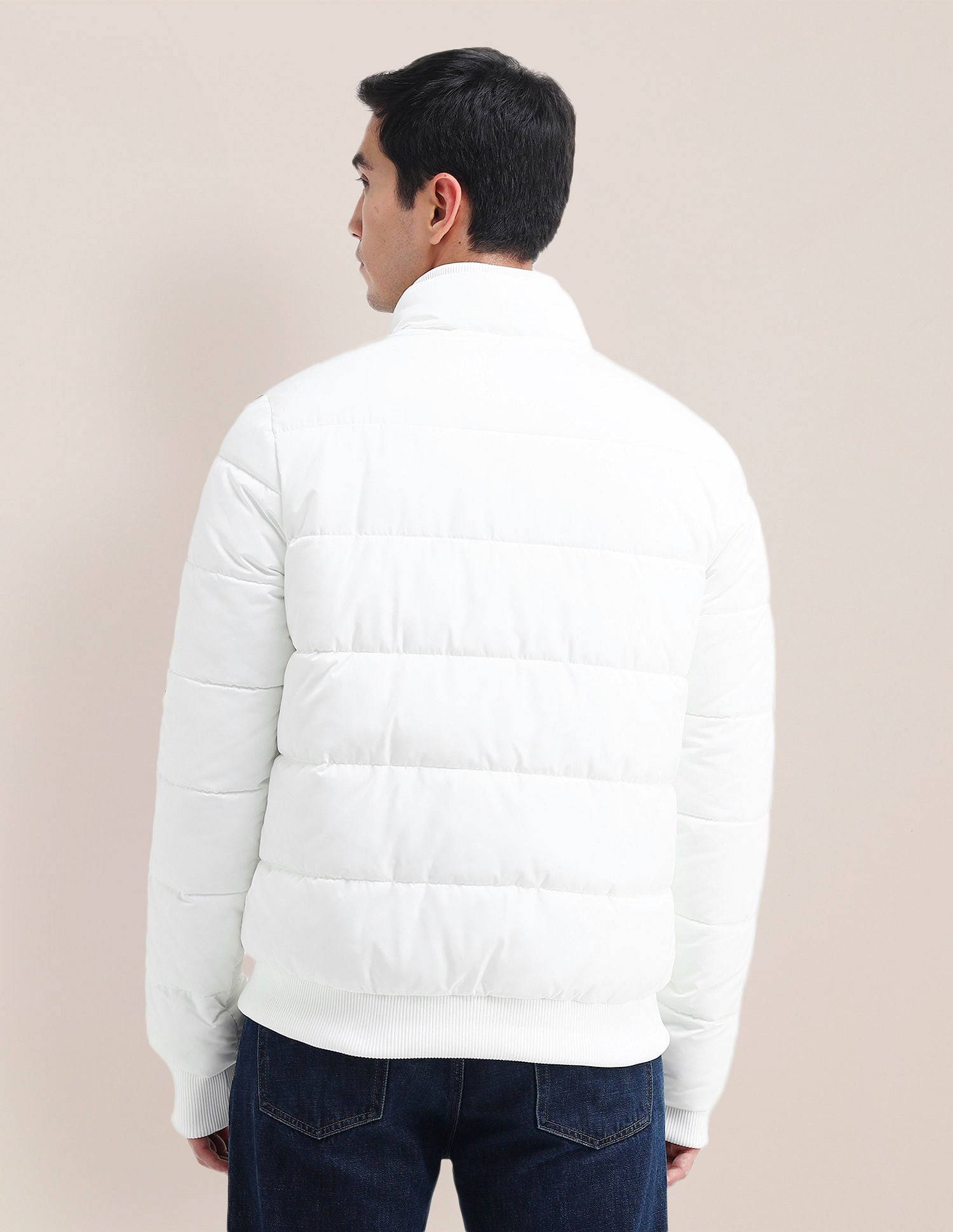 Solid Puffer Jacket White - U.S. Polo Assn. India | Large