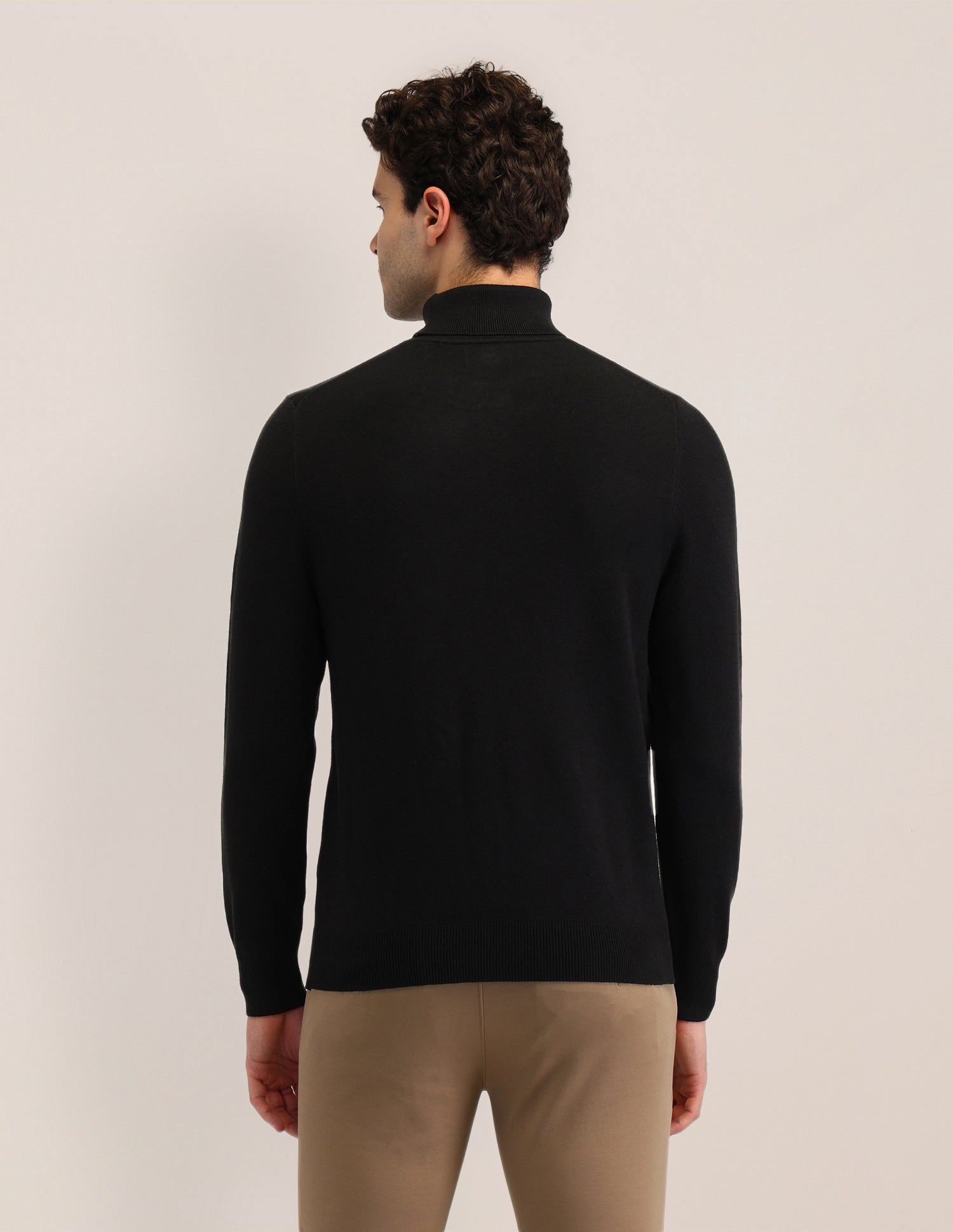 Solid Regular Fit Sweater Black - U.S. Polo Assn. India | Large