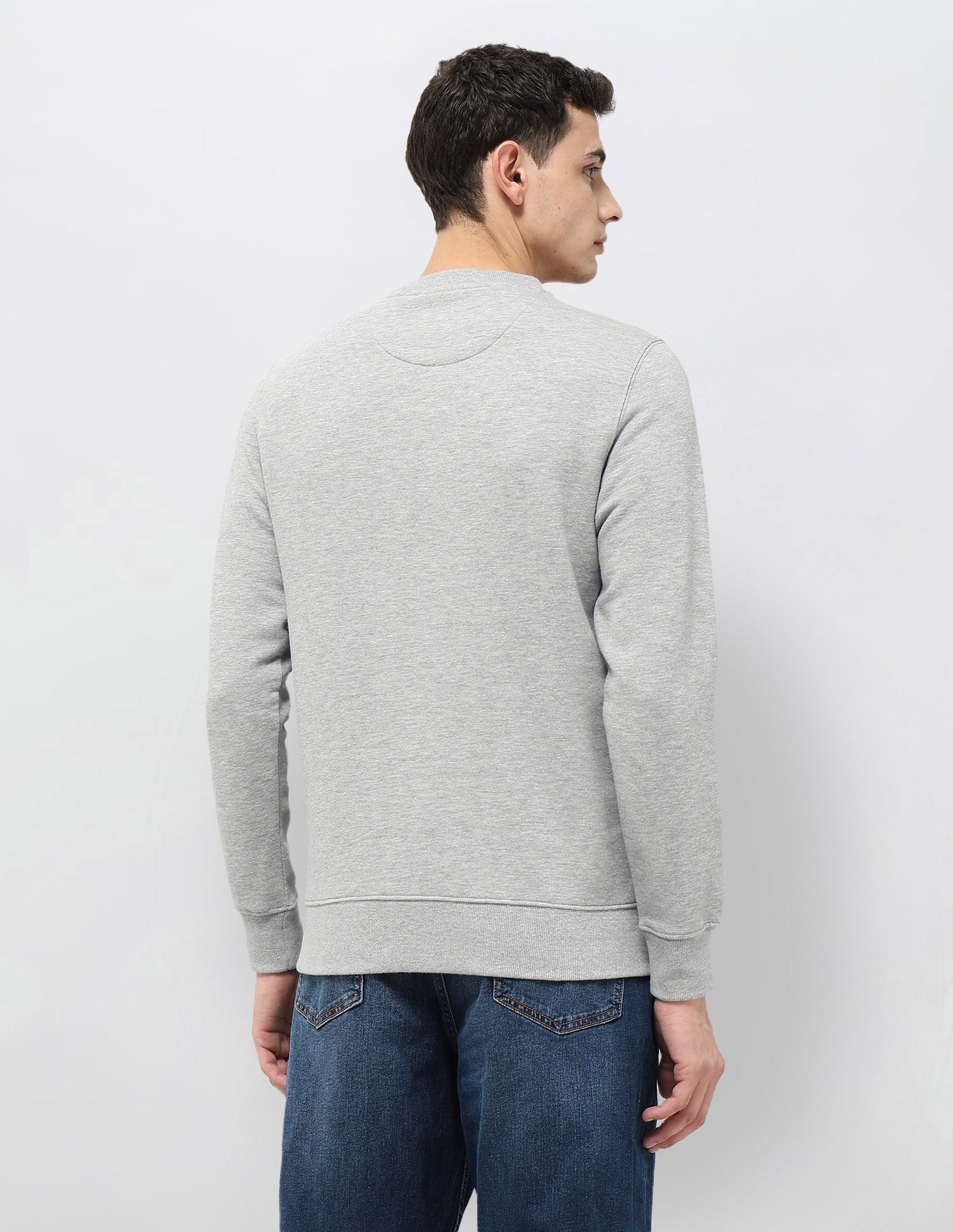 Brand Printed Regular Fit Sweatshirt Light Grey - U.S. POLO ASSN. | Large