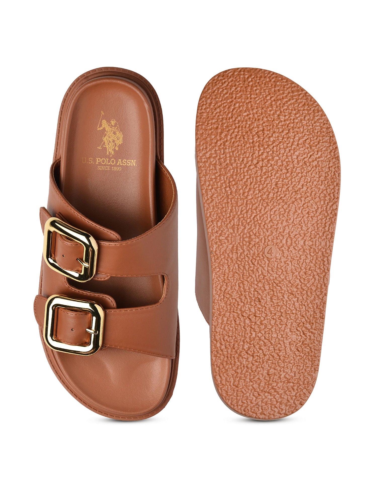 Textured Giovanna Slippers Tan - U.S. POLO ASSN. | Large