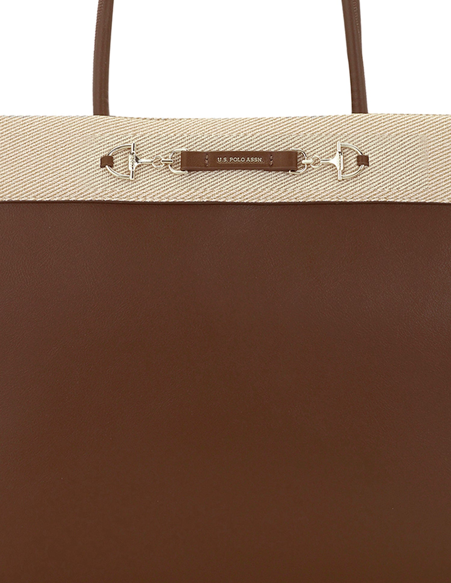 Women Aubrey Colour Blocked Tote Bag Brown - U.S. POLO ASSN. | Large