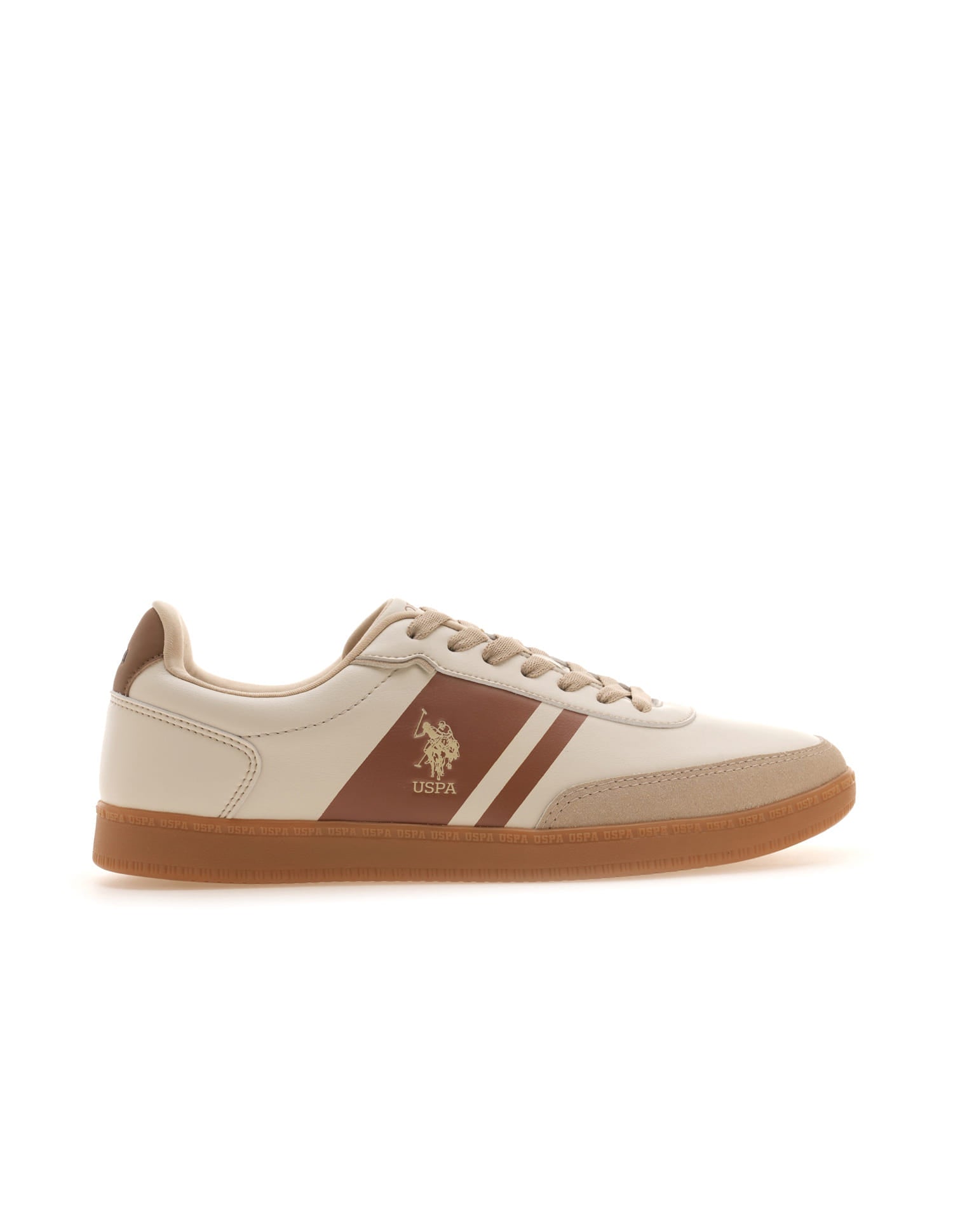 Men Hilton Colourblocked Sneakers Beige - U.S. Polo Assn. India | Large