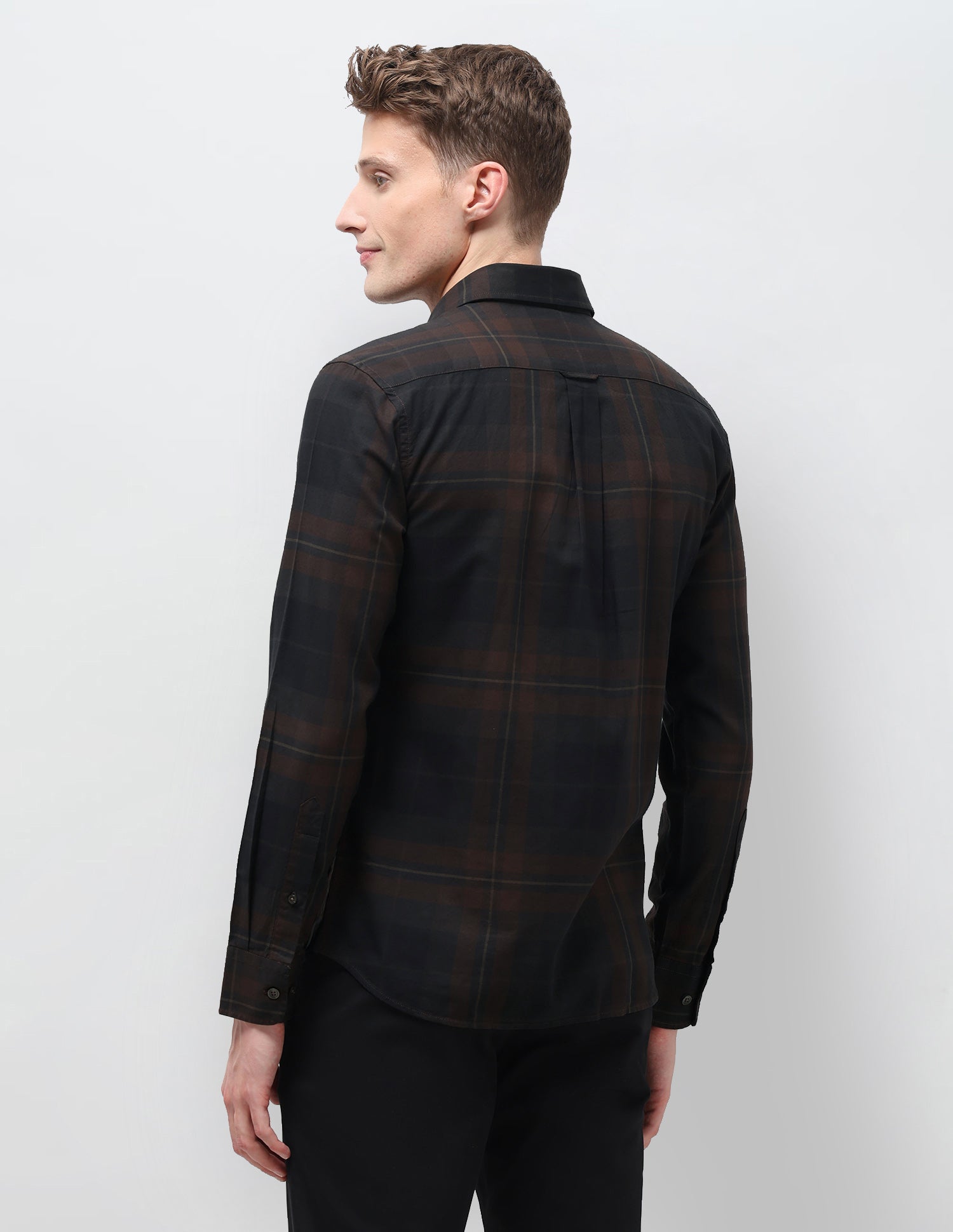 Tartan Checked Regular Fit Shirt Brown - U.S. Polo Assn. India | Large