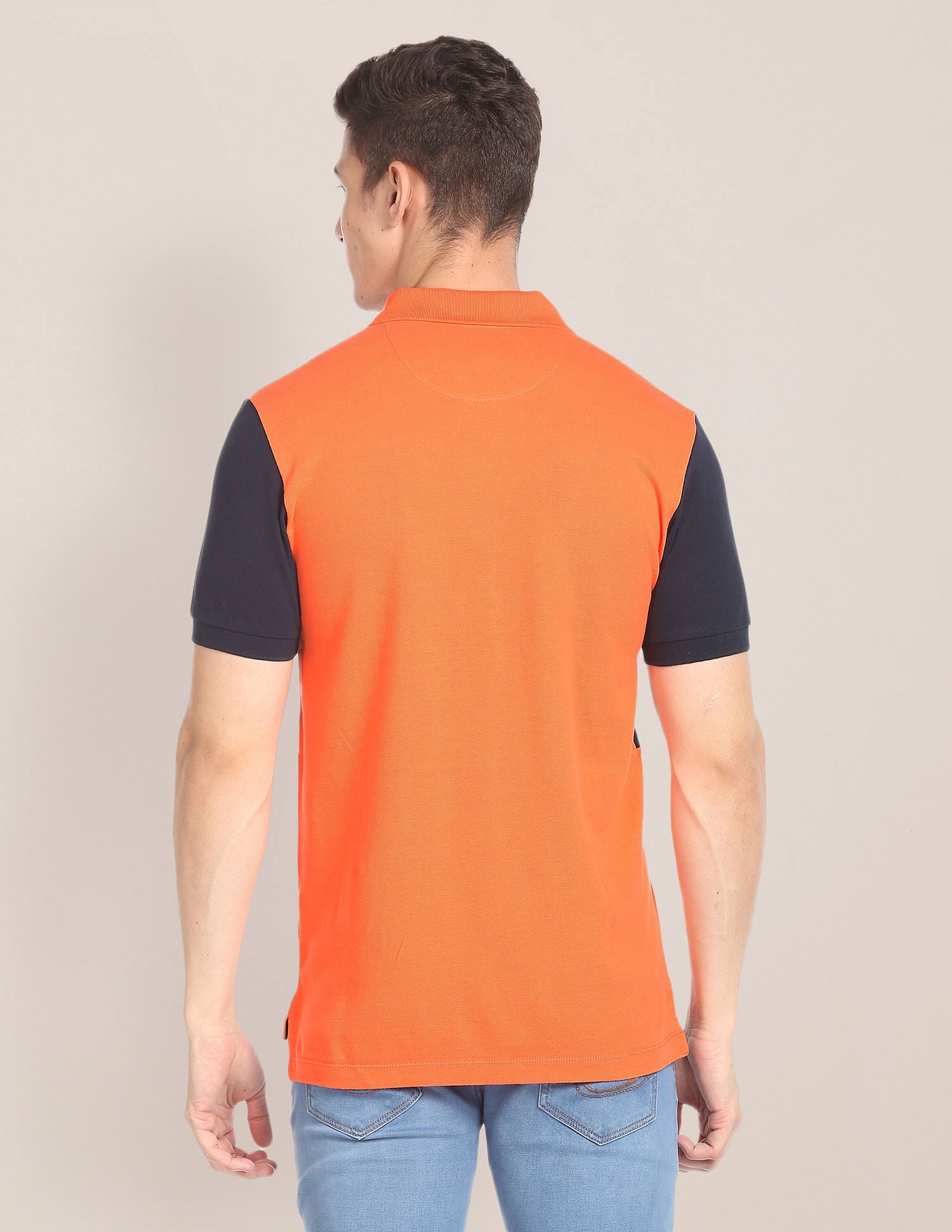 Brand Embroidered Cotton Polo Shirt Orange - U.S. POLO ASSN. | Large