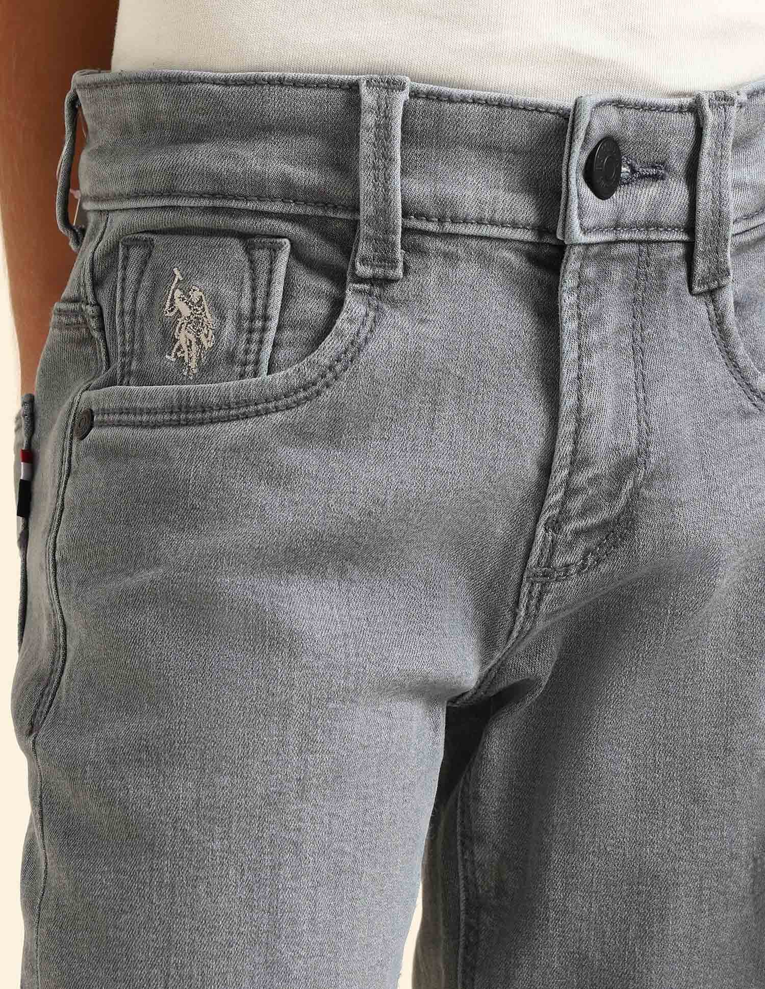 Boys Relaxed Fit Grey Jeans Dark Grey - U.S. POLO ASSN. | Large