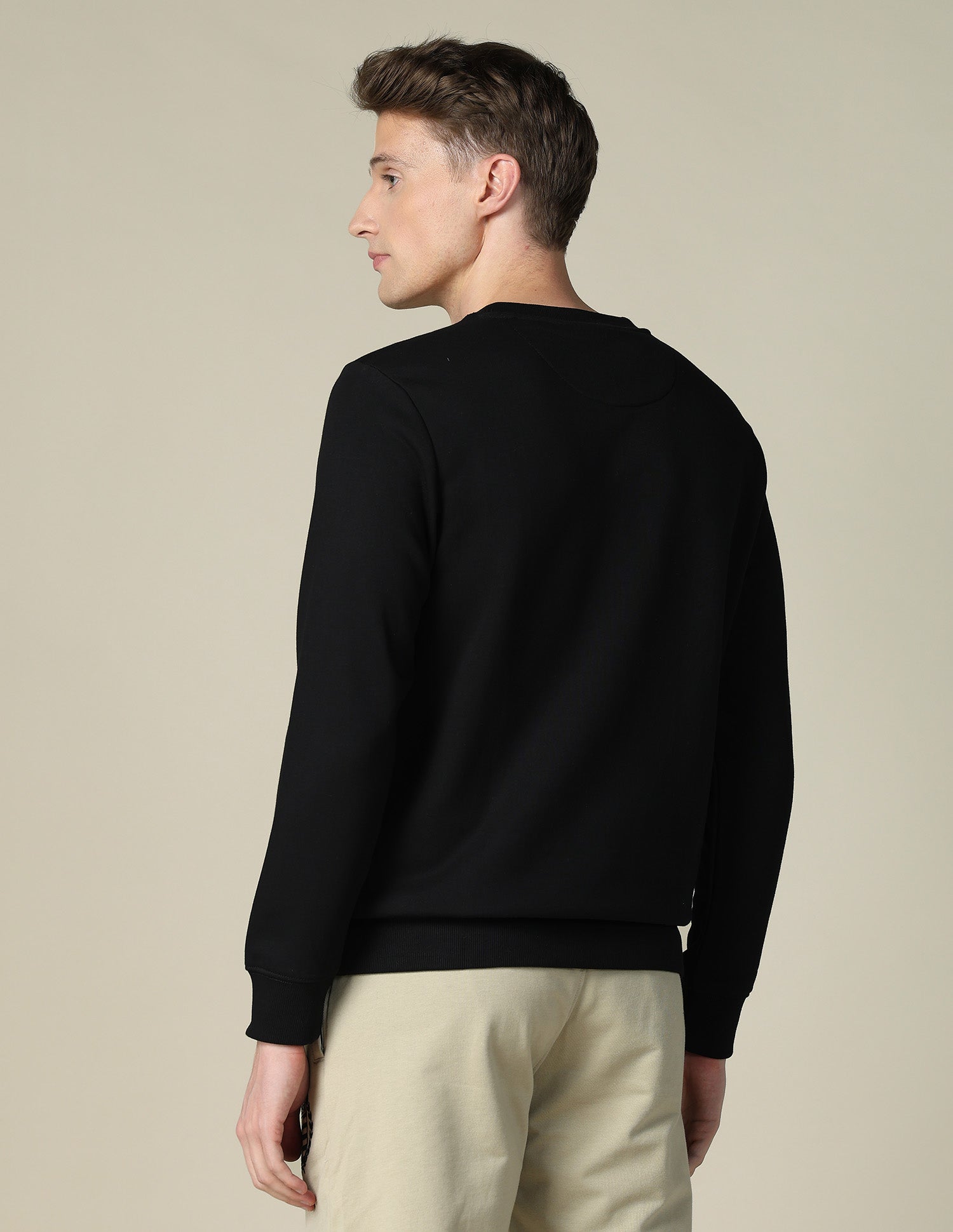 Brand Printed Regular Fit Sweatshirt Black - U.S. POLO ASSN. | Large