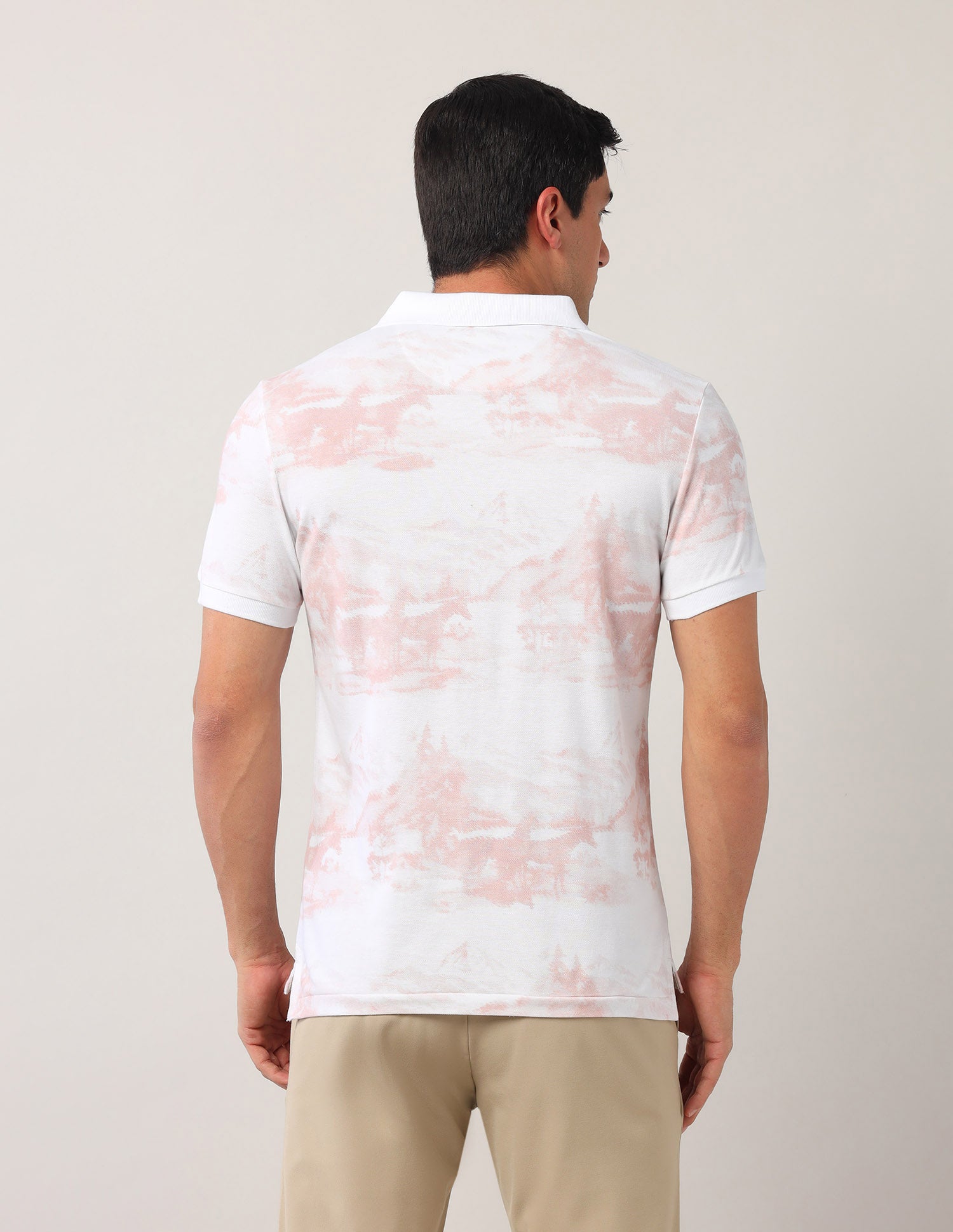 Abstract Americana Polo Shirt Peach - U.S. Polo Assn. India | Large