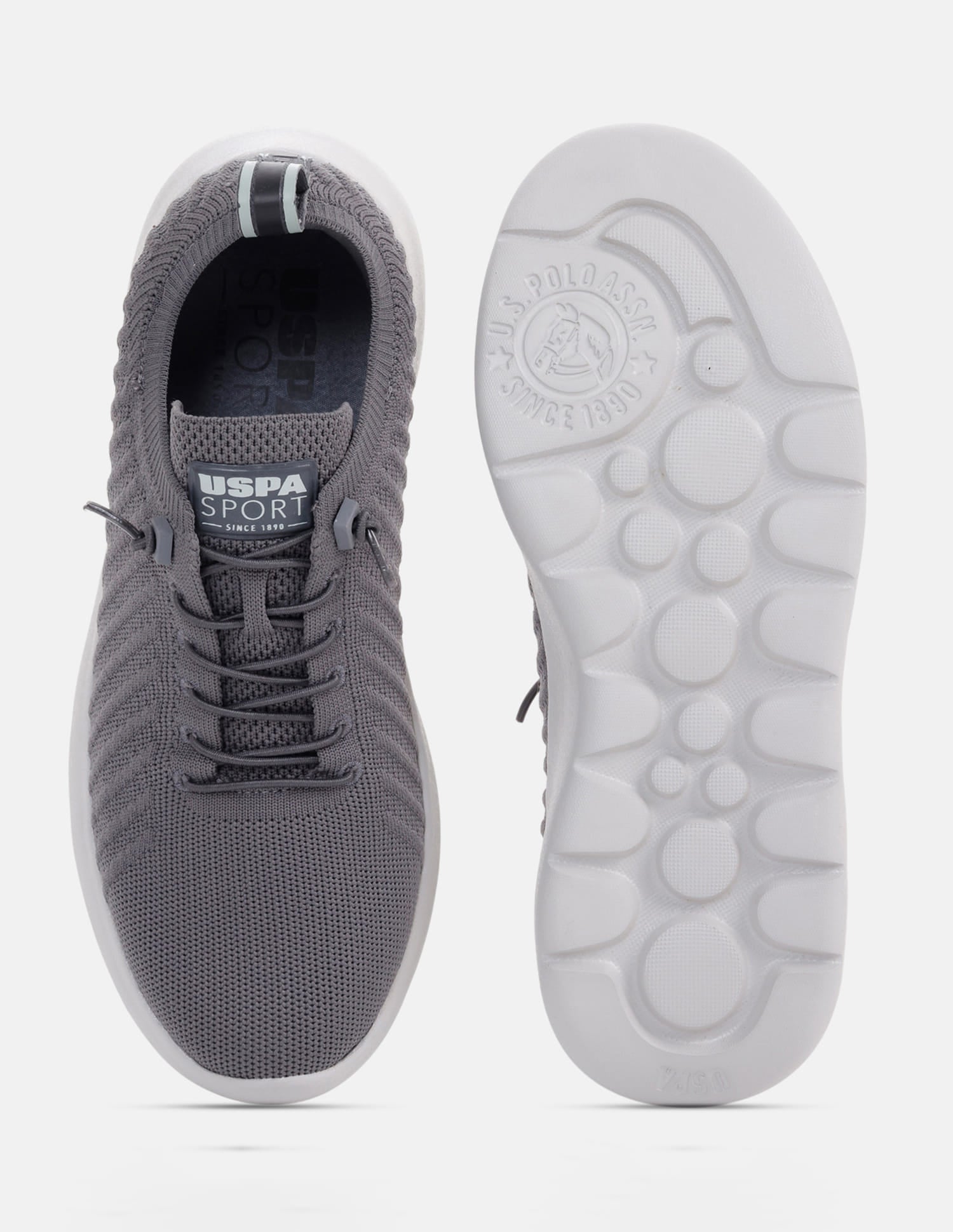 Men Solid Rocco Sports Sneakers Dark Grey - U.S. Polo Assn. India | Large