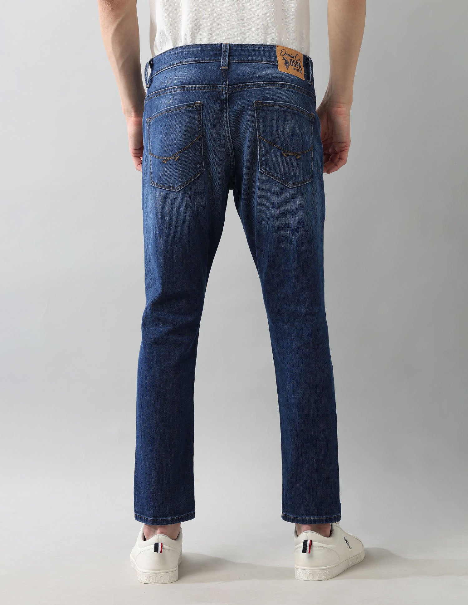 Super Stretch Henry Tapered Fit Blue Jeans Blue - U.S. Polo Assn. India | Large