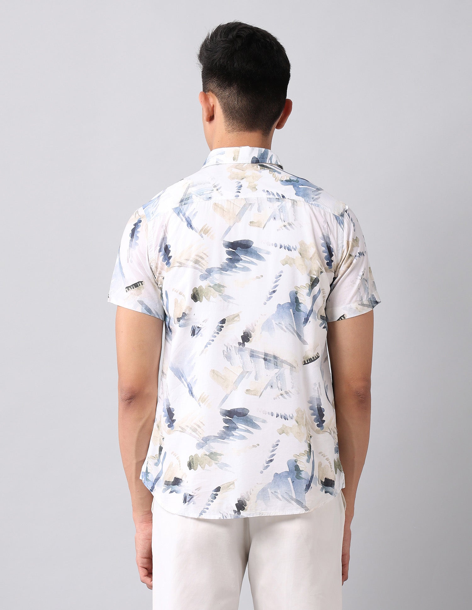 Abstract Printed Regular Fit Shirt Blue - U.S. Polo Assn. India | Large