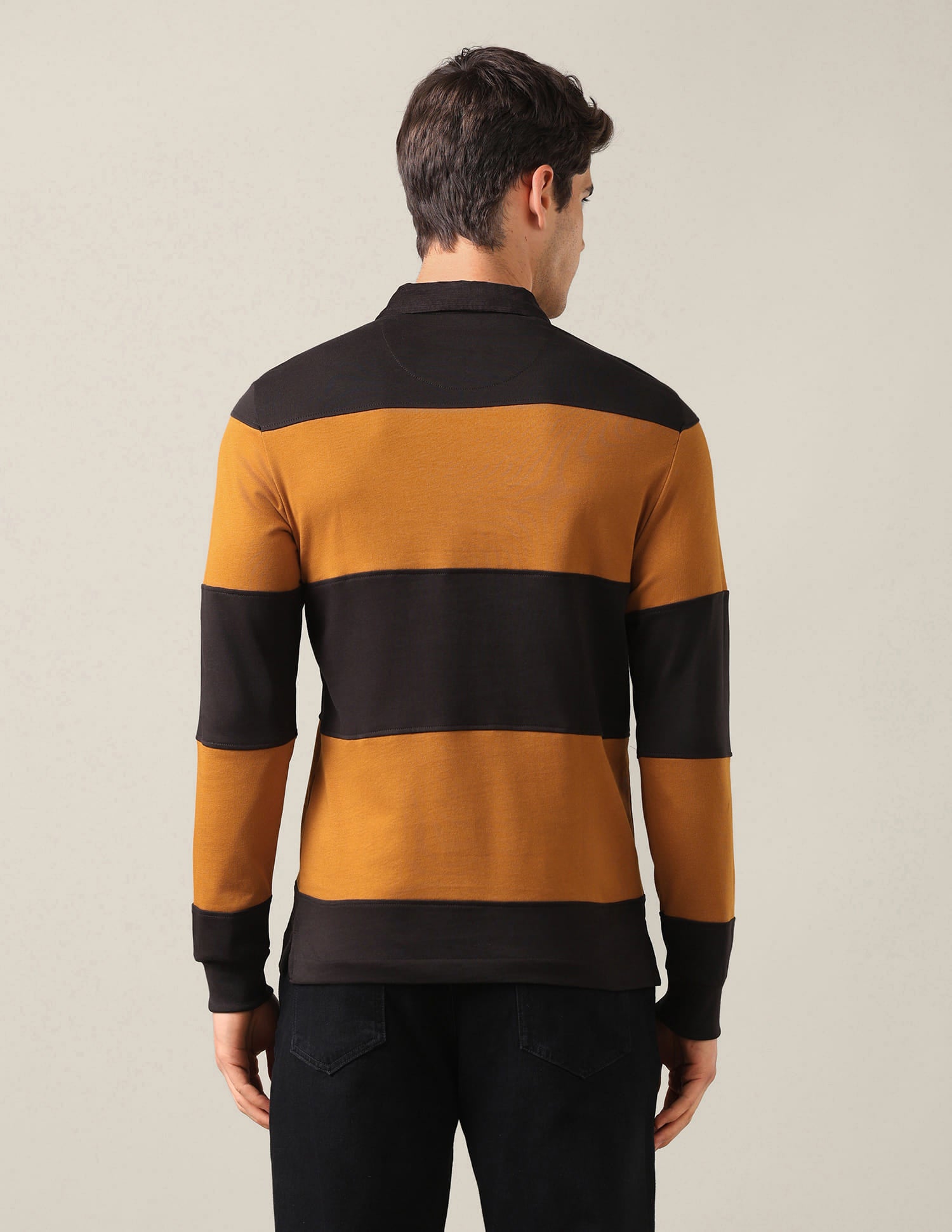 Horizontal Striped Slim Fit Polo Shirt Yellow - U.S. Polo Assn. India | Large