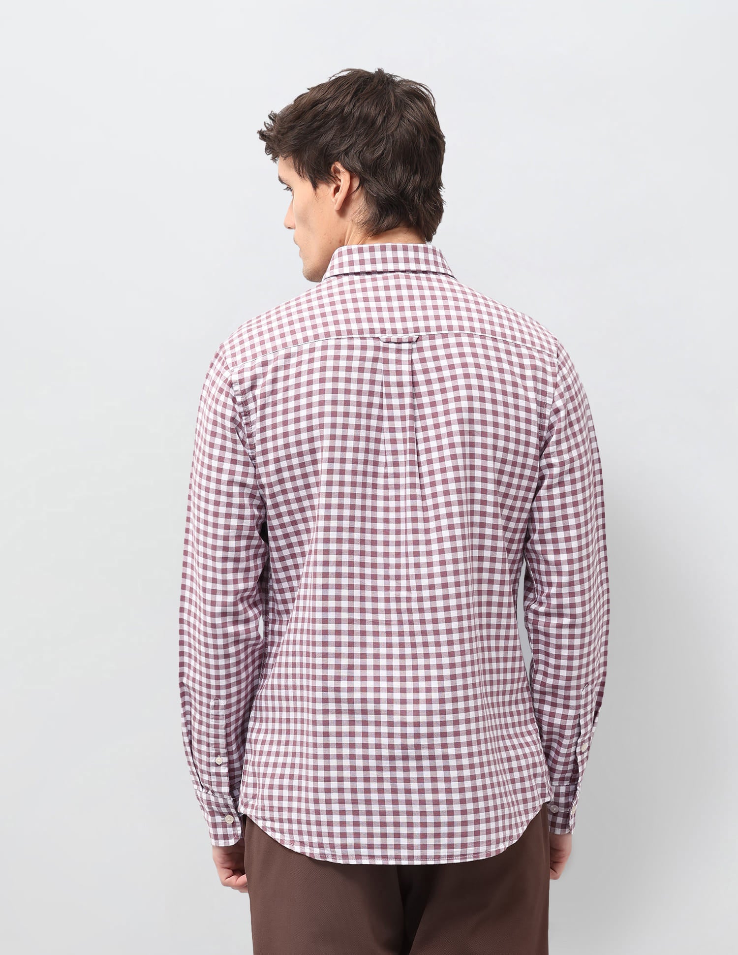 Gingham Checks Tailored Fit Shirt Pink - U.S. Polo Assn. India | Large