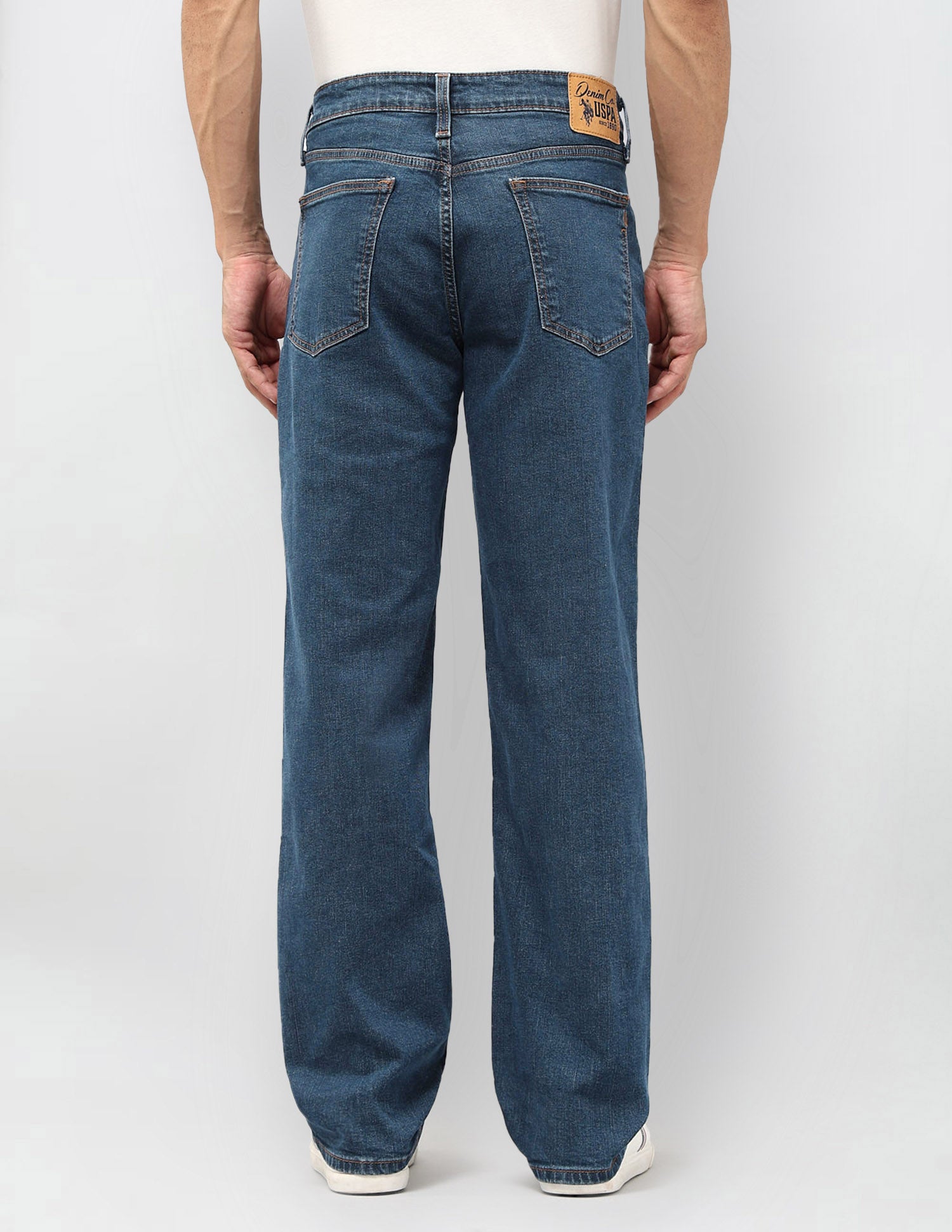 Shawn Relaxed Fit Blue Jeans Med Blue - U.S. Polo Assn. India | Large