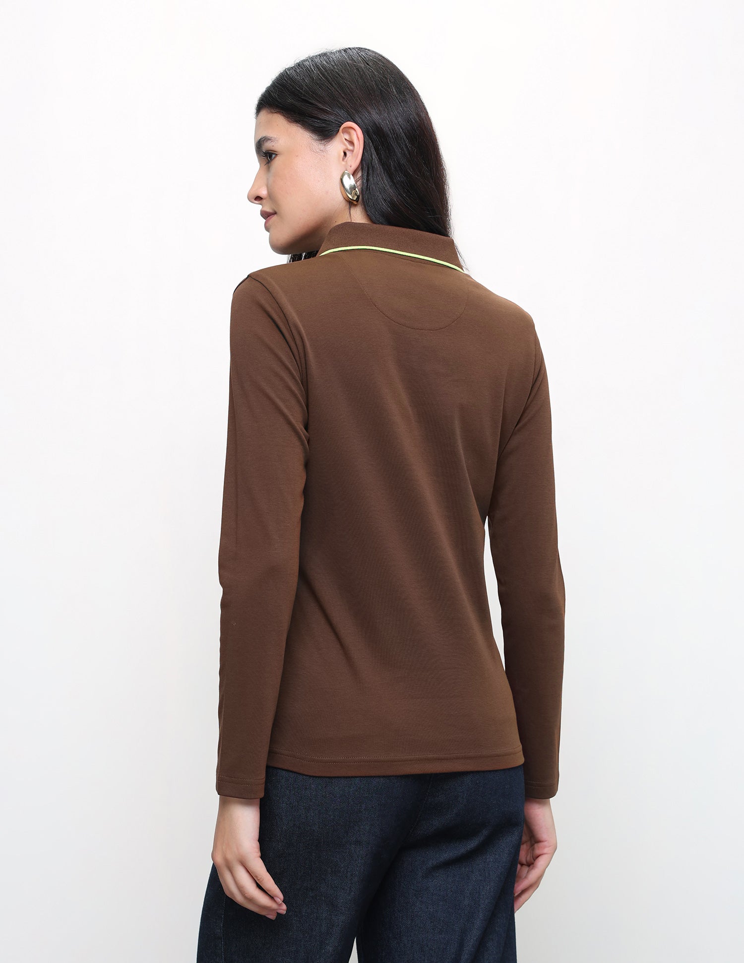 Solid Regular Fit Polo Shirt Brown - U.S. Polo Assn. India | Large