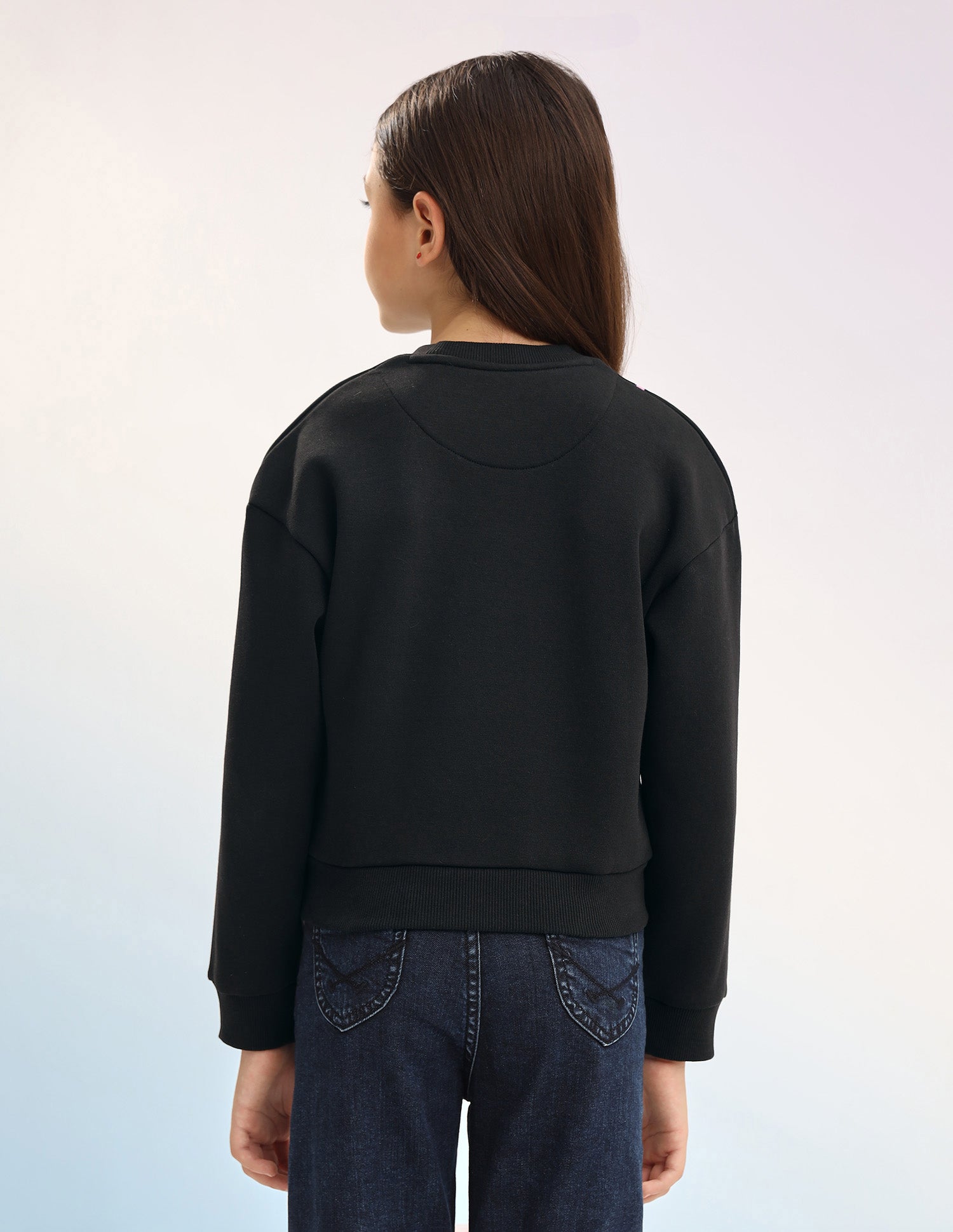 Graphic Printed Regular Fit Sweatshirt Black - U.S. POLO ASSN. | Large