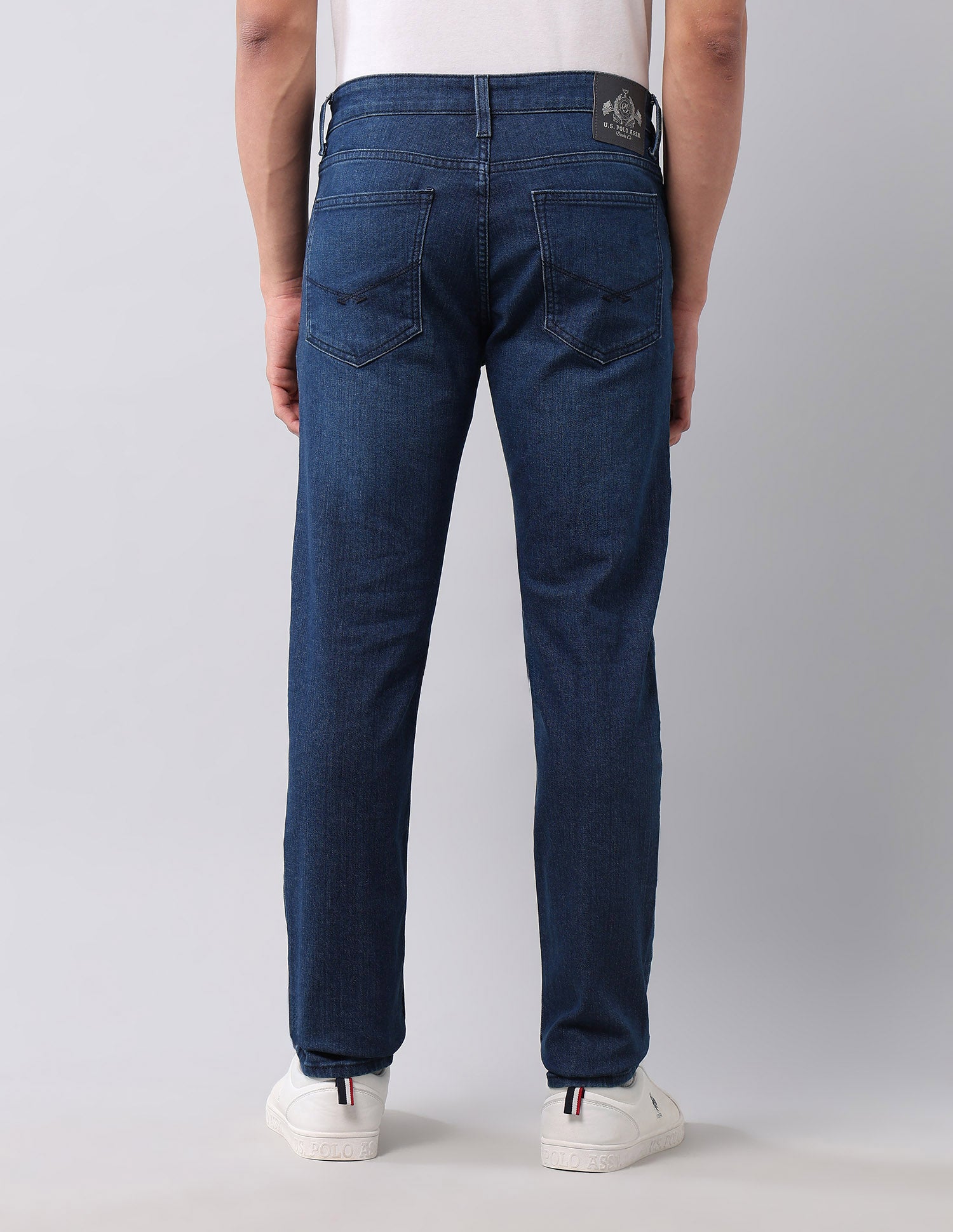 Brandon Slim Tapered Fit Blue Jeans Med Blue - U.S. POLO ASSN. | Large