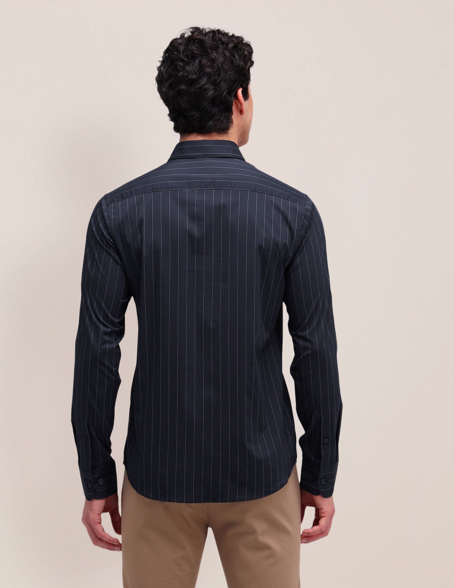 Vertical Striped Regular Fit Shirt Navy - U.S. Polo Assn. India | Large