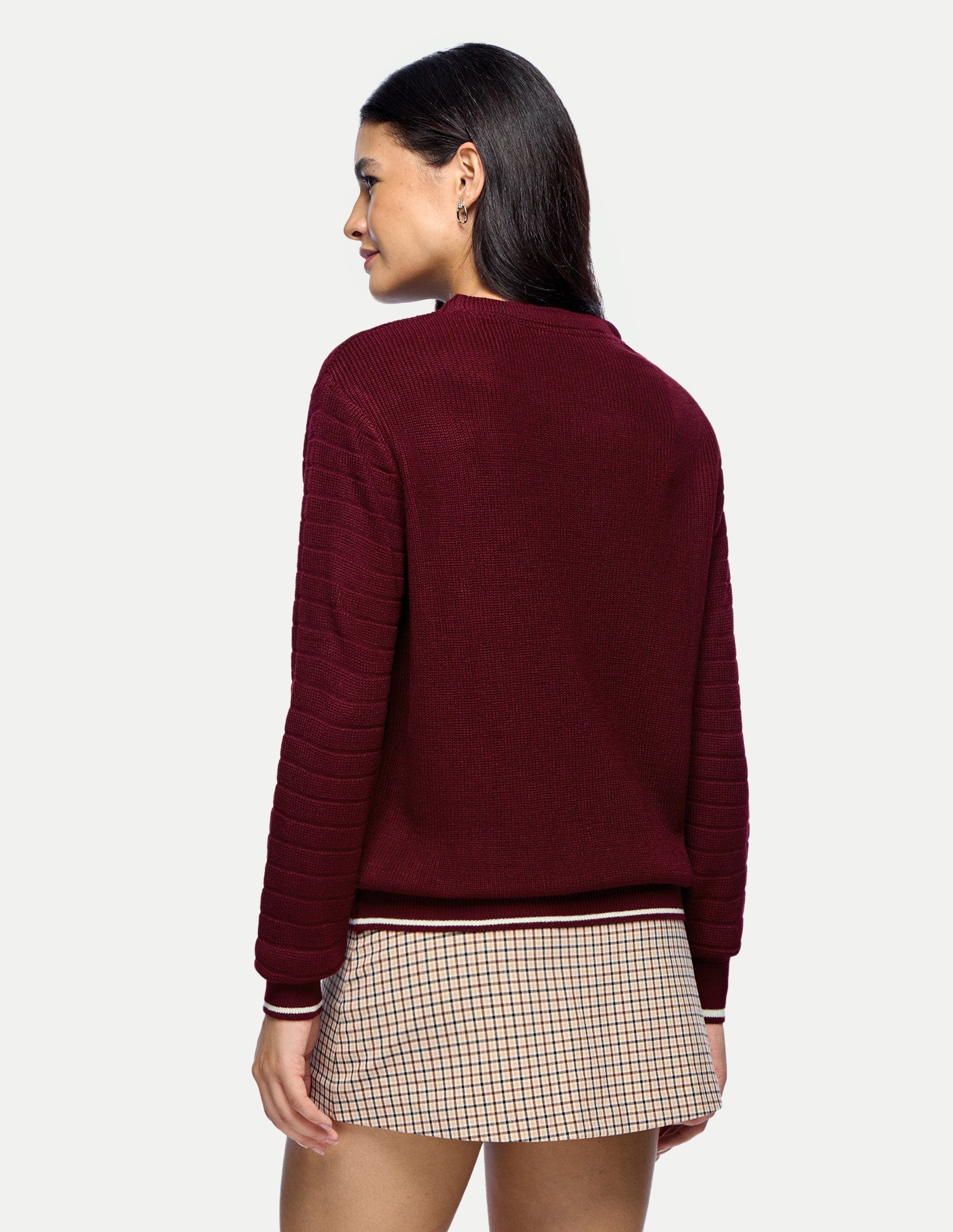 Brand Embroidered Regular Fit Sweater Maroon - U.S. Polo Assn. India | Large