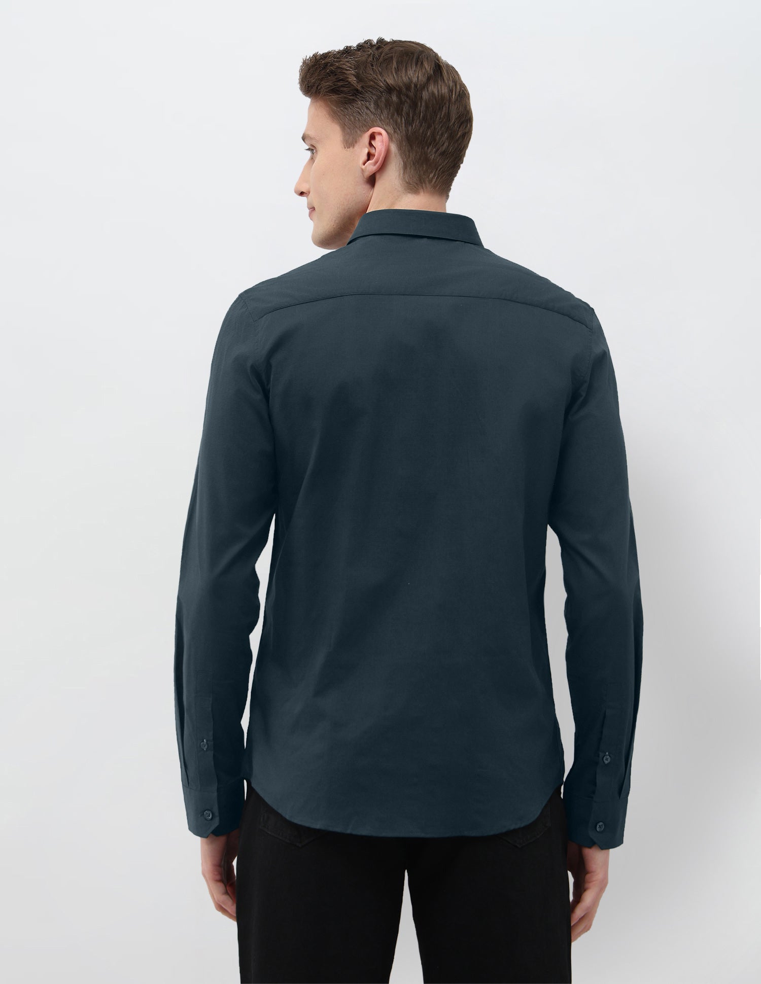 Micro Checked Black & Gold Shirt Teal - U.S. Polo Assn. India | Large