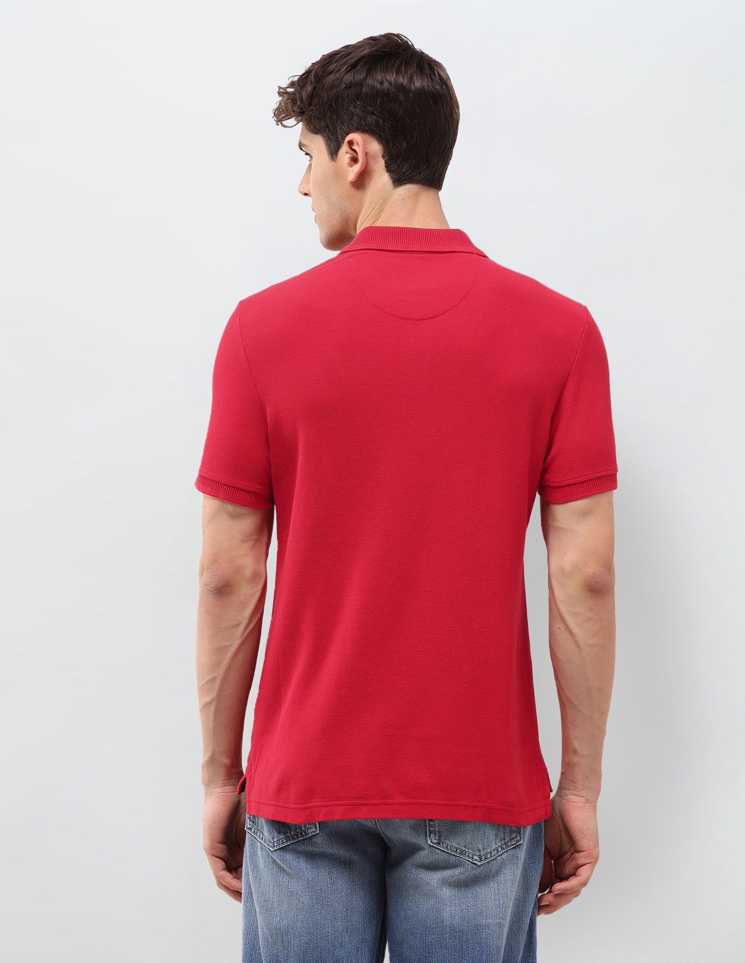 Solid Muscle Fit Polo Shirt Red - U.S. Polo Assn. India | Large