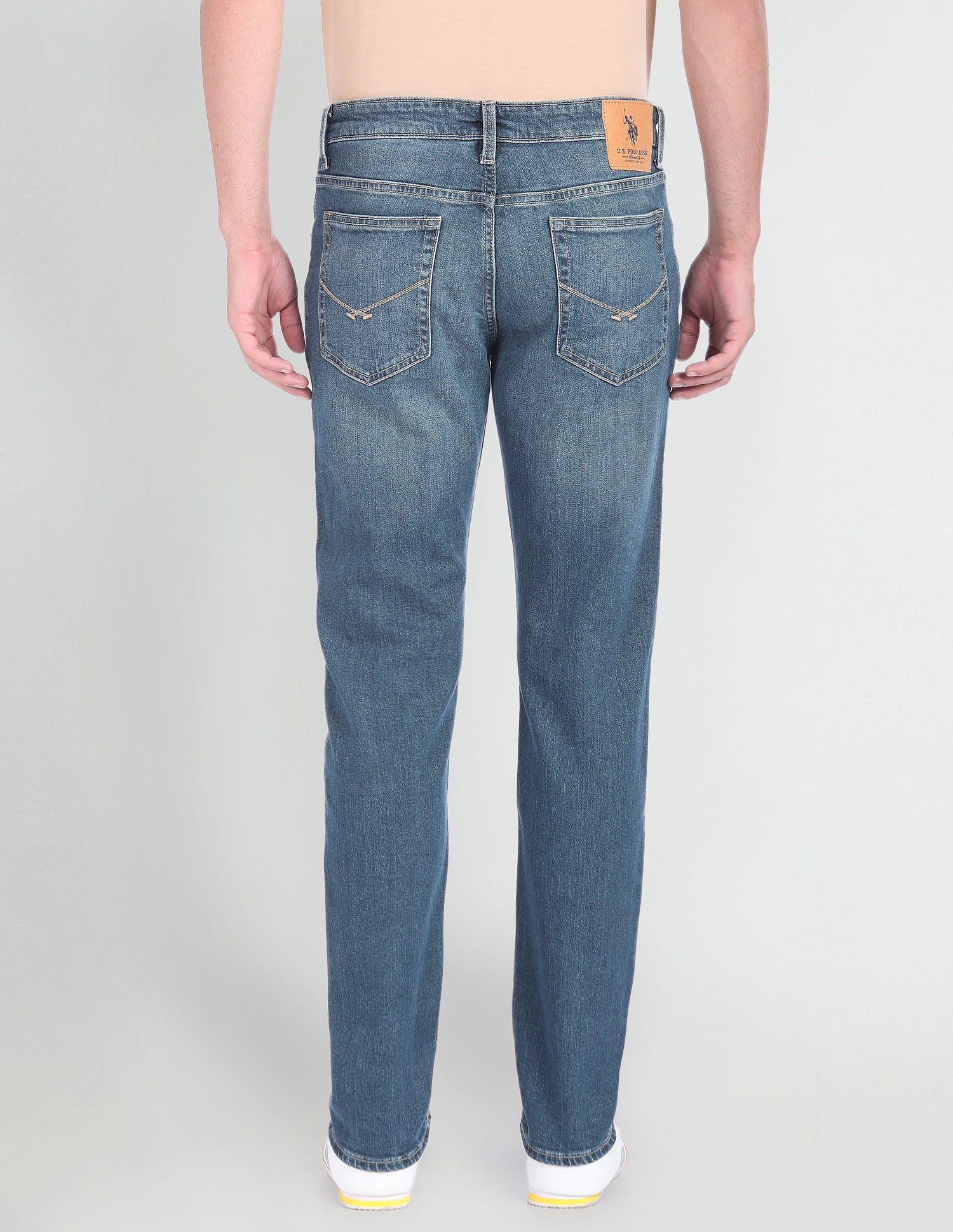 Brandon Slim Tapered Fit Blue Jeans Blue - U.S. POLO ASSN. | Large