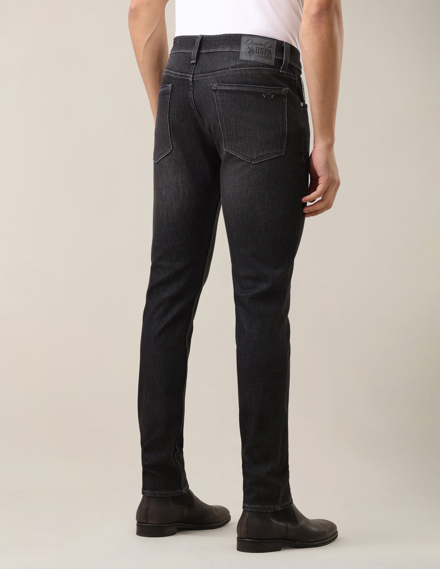 Brandon Slim-Tapered Fit Black Jeans Black - U.S. Polo Assn. India | Large
