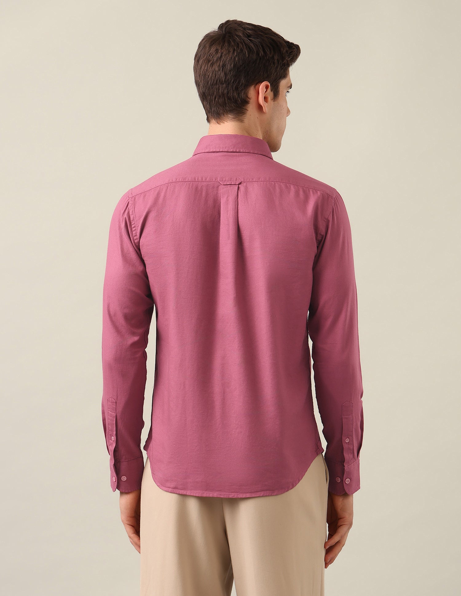 Tailored Fit Solid Shirt Mauve - U.S. Polo Assn. India | Large