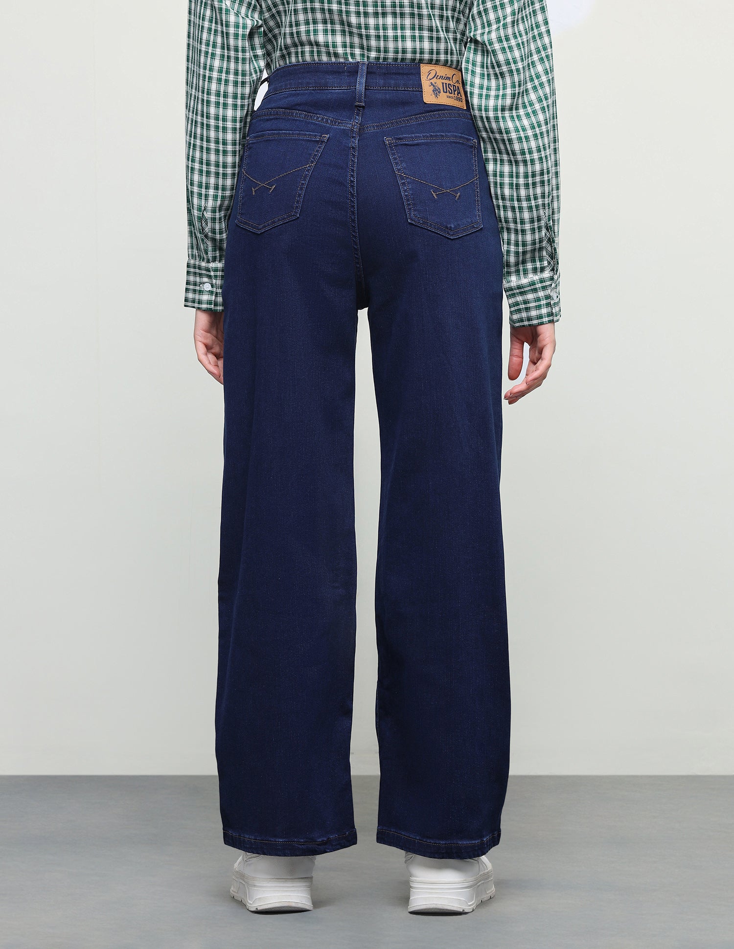 Wide Leg Fit Blue Jeans Dark Blue - U.S. Polo Assn. India | Large