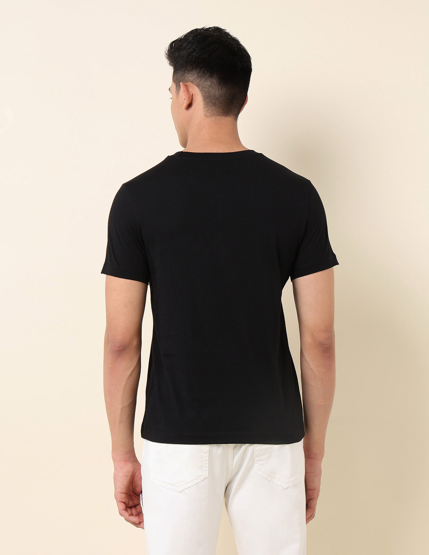 Brand Printed Pure Cotton T-Shirt Black - U.S. POLO ASSN. | Large