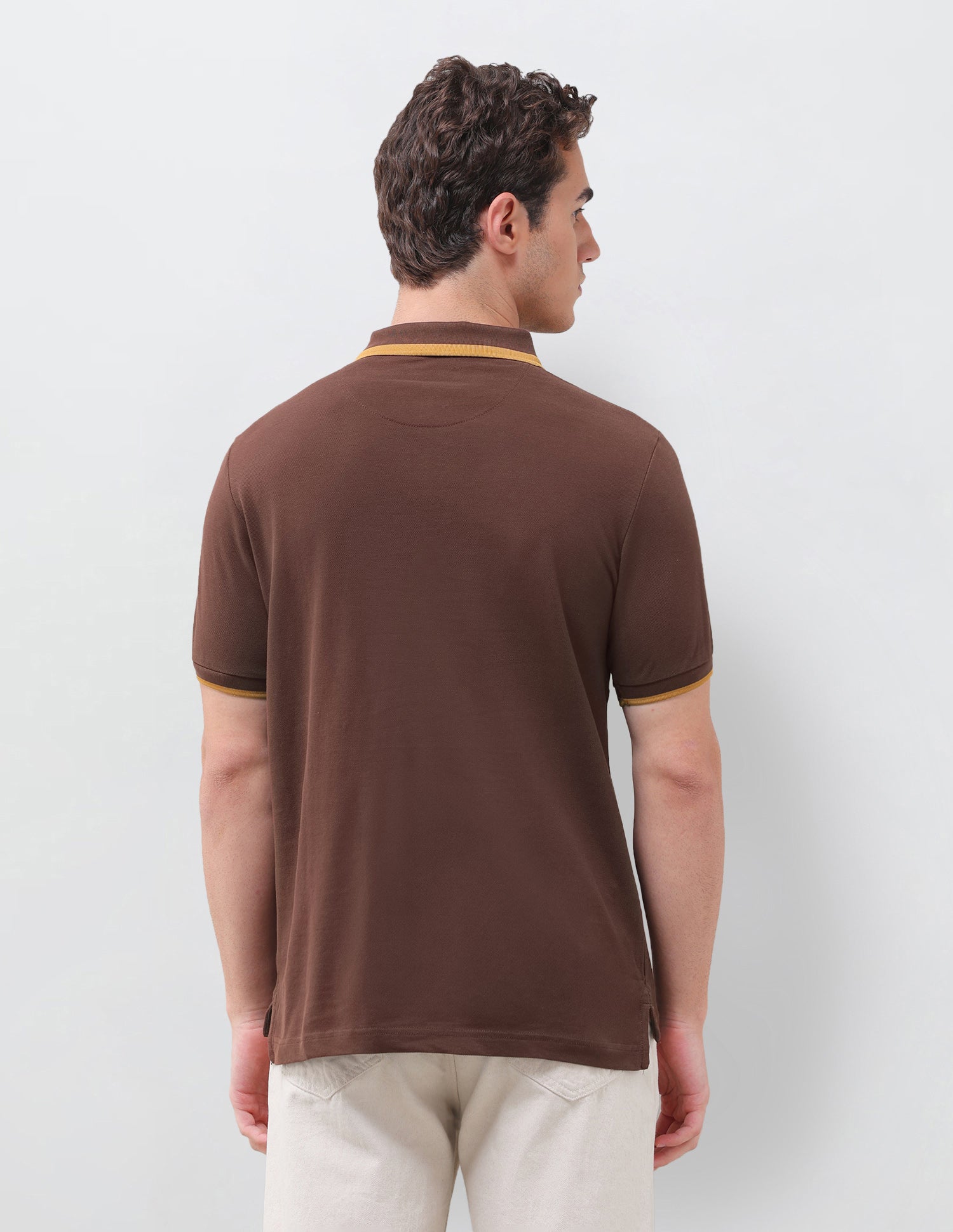 Solid Regular Fit Polo Shirt Dark Brown - U.S. Polo Assn. India | Large