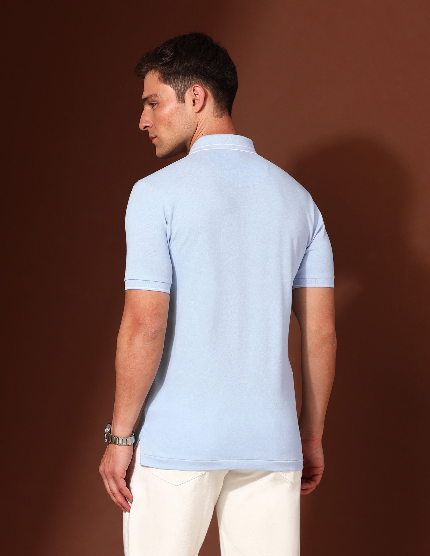 Solid Working Holiday Polo Shirt Light Blue - U.S. Polo Assn. India | Large