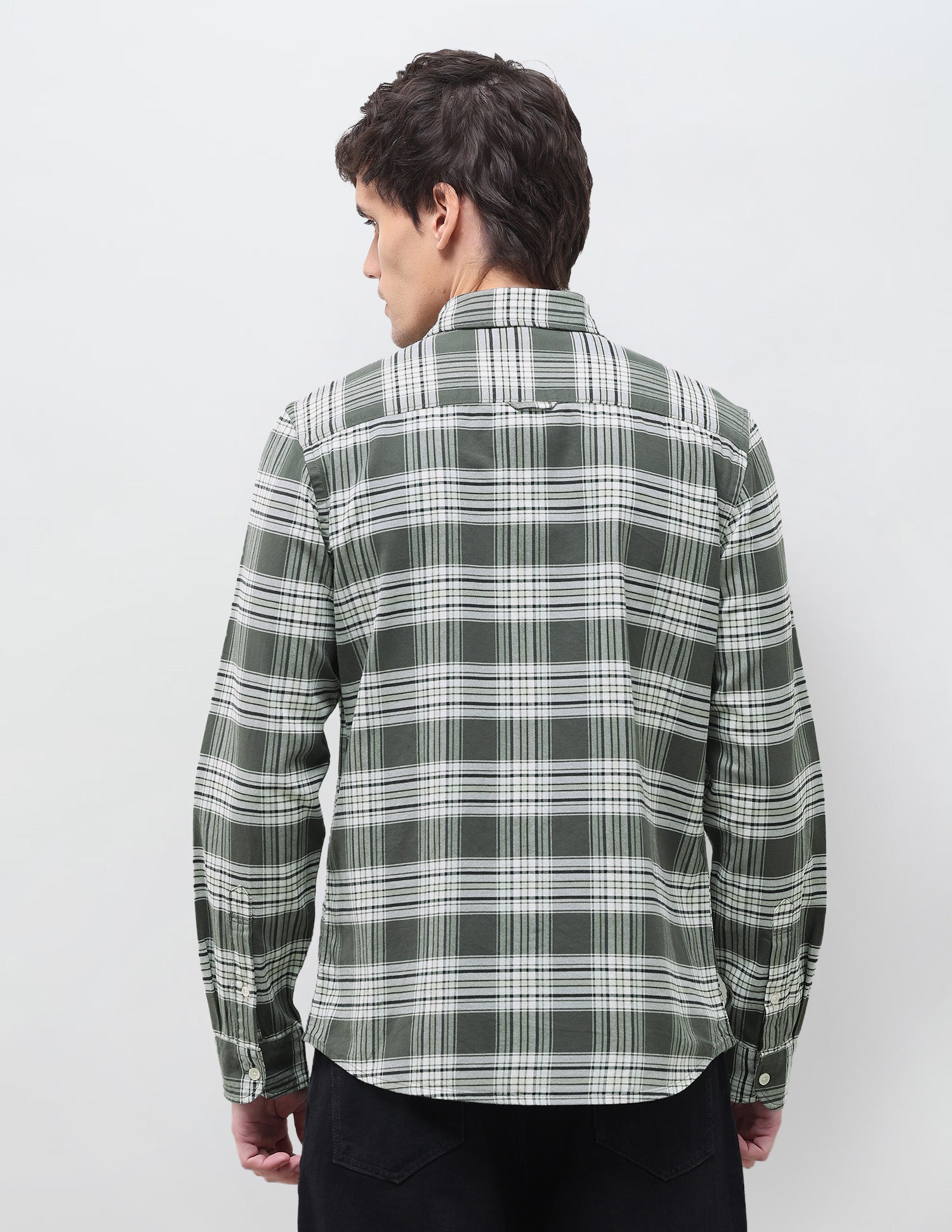 Twill Tartan Checked Shirt Olive - U.S. Polo Assn. India | Large