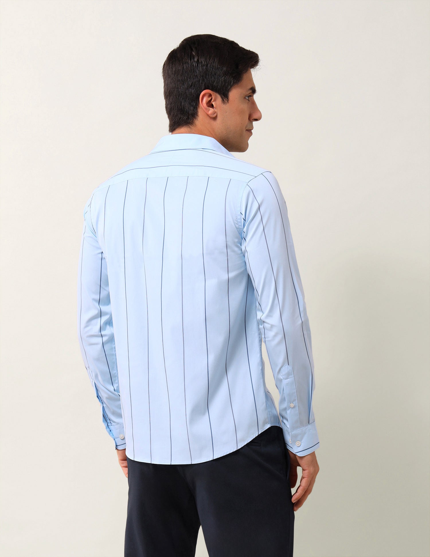 Vertical Striped Tailored Fit Shirt Blue - U.S. Polo Assn. India | Large