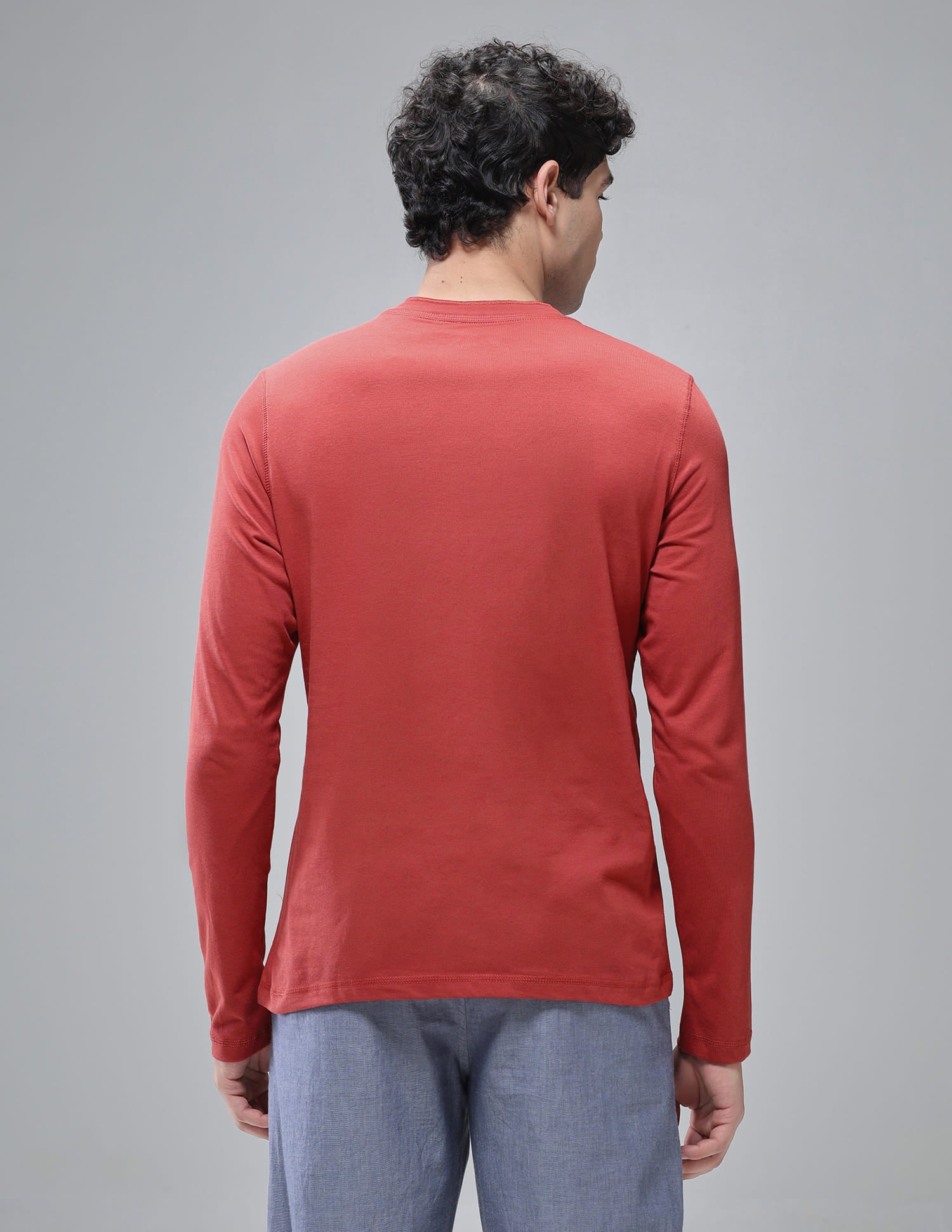 Henley Neck Solid I694 Lounge T-Shirt - Pack Of 1 Cinnabar - U.S. Polo Assn. India | Large