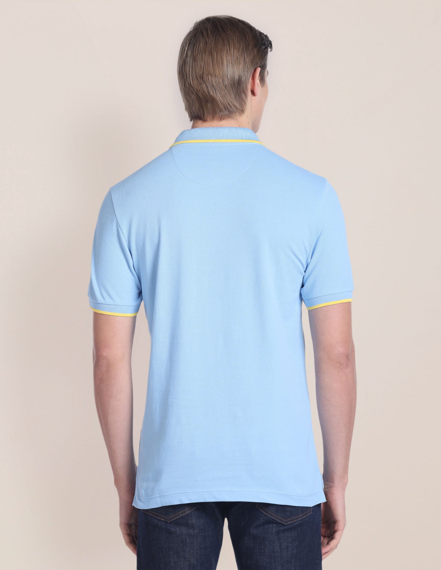 Solid Pique Polo Shirt Light Blue - U.S. Polo Assn. India | Large