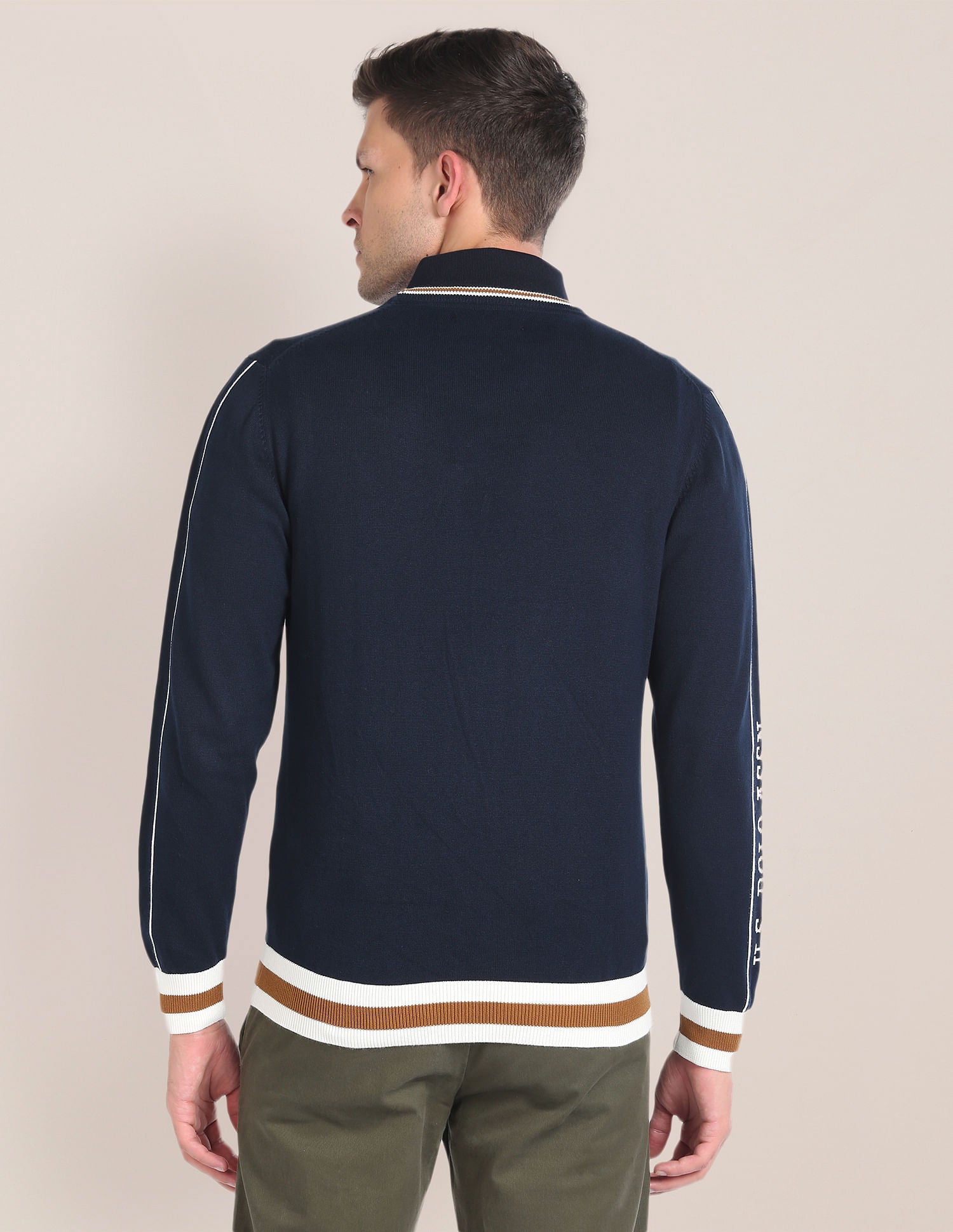 Crew Neck Solid Sweater Navy - U.S. POLO ASSN. | Large