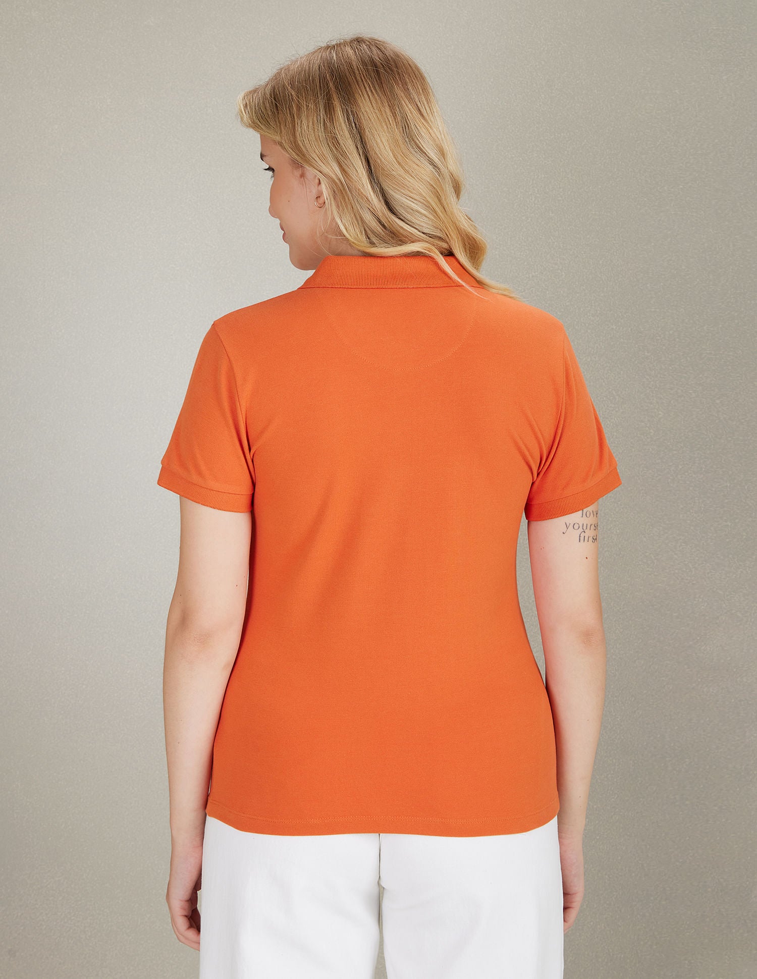 Zipper Placket Stretch Polo Shirt Rust - U.S. POLO ASSN. | Large