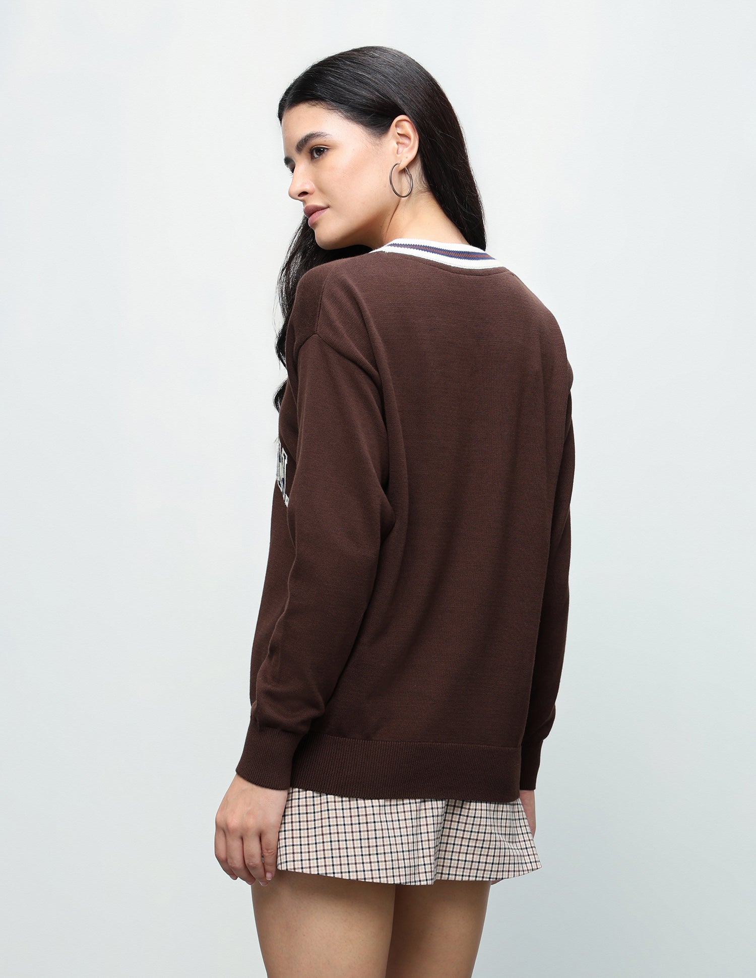 Brand Embroidered Regular Fit Sweater Brown - U.S. Polo Assn. India | Large
