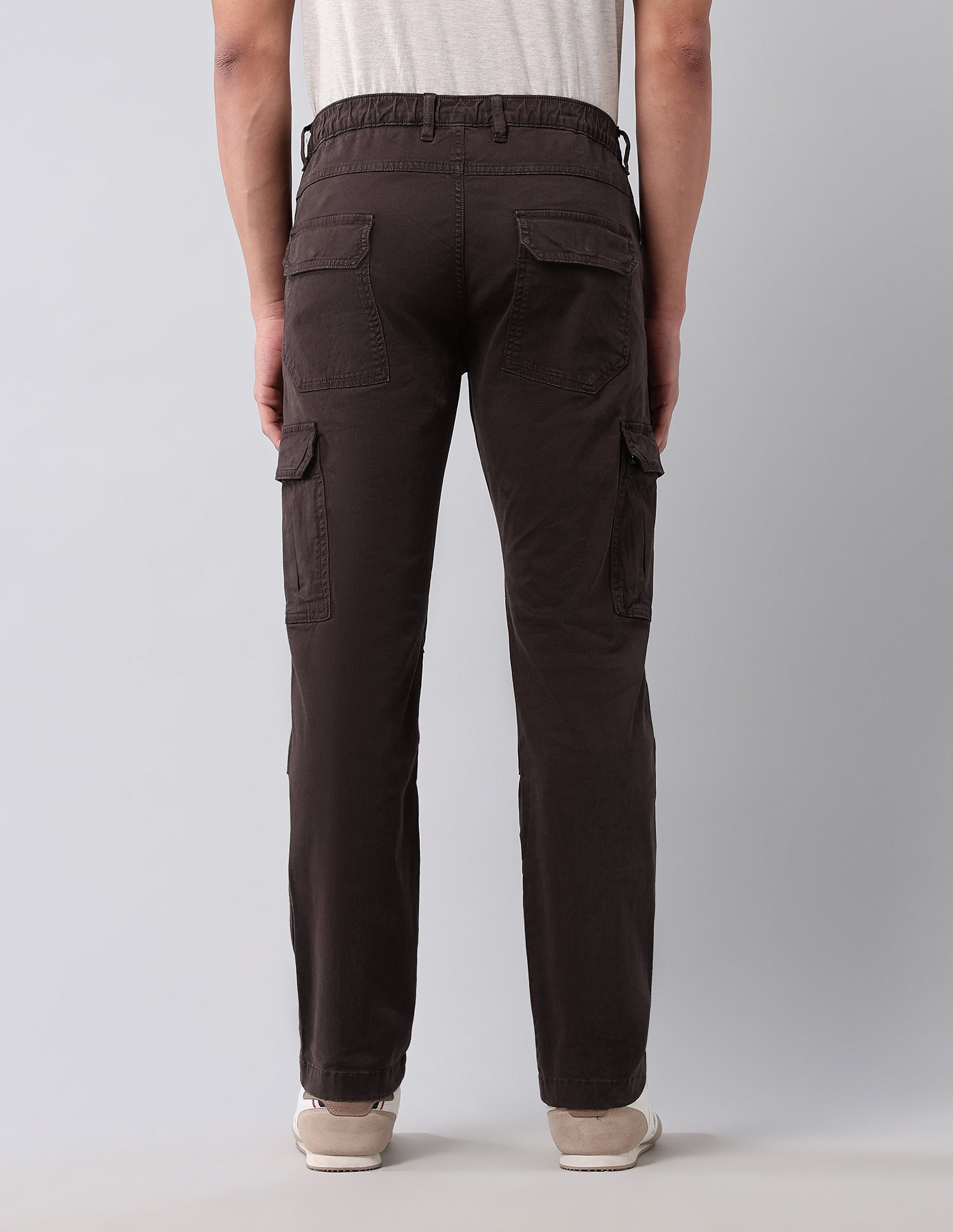 Straight Fit Pure Cotton Cargos Choco - U.S. Polo Assn. India | Large