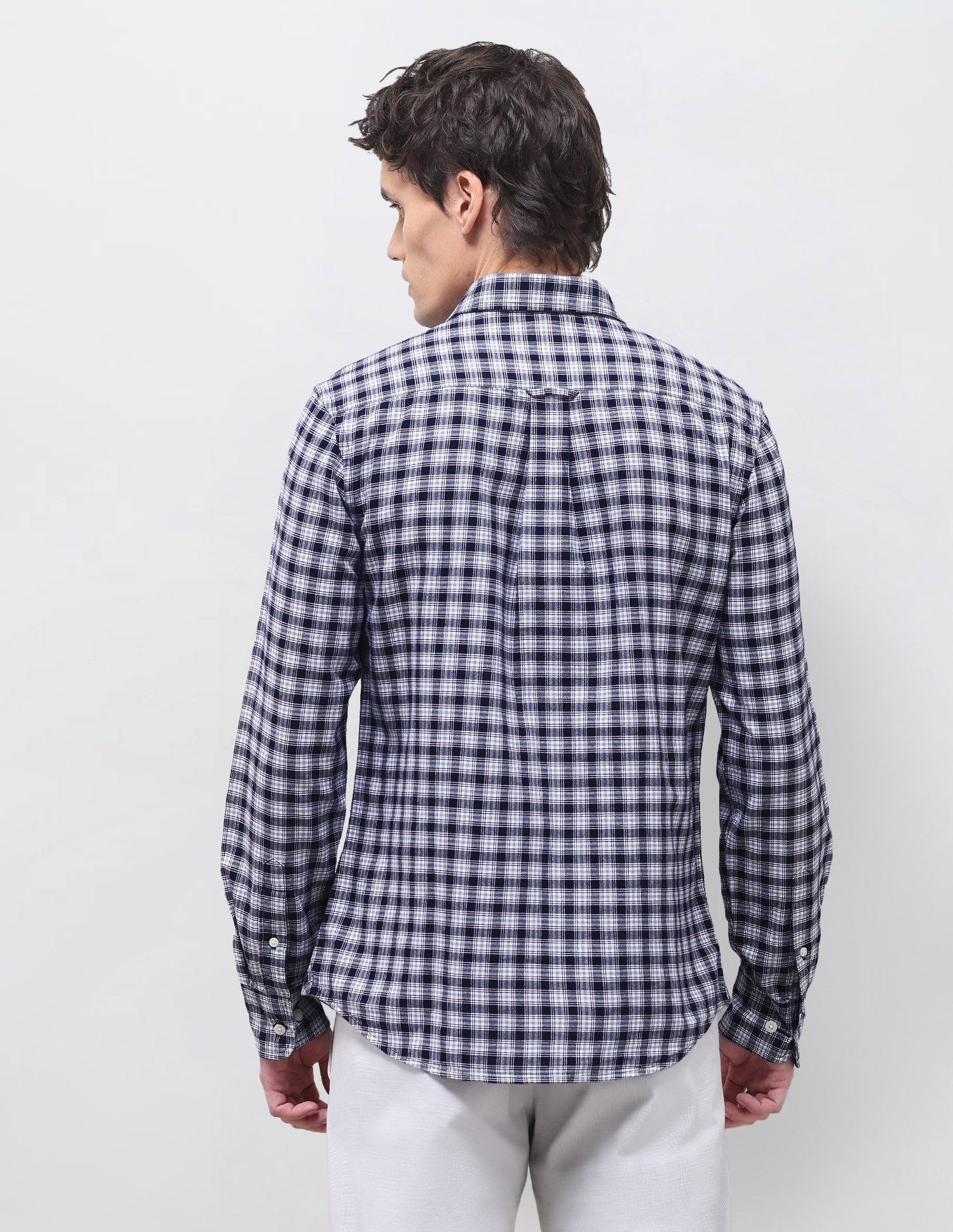 Oxford Tartan Checked Shirt Navy - U.S. Polo Assn. India | Large