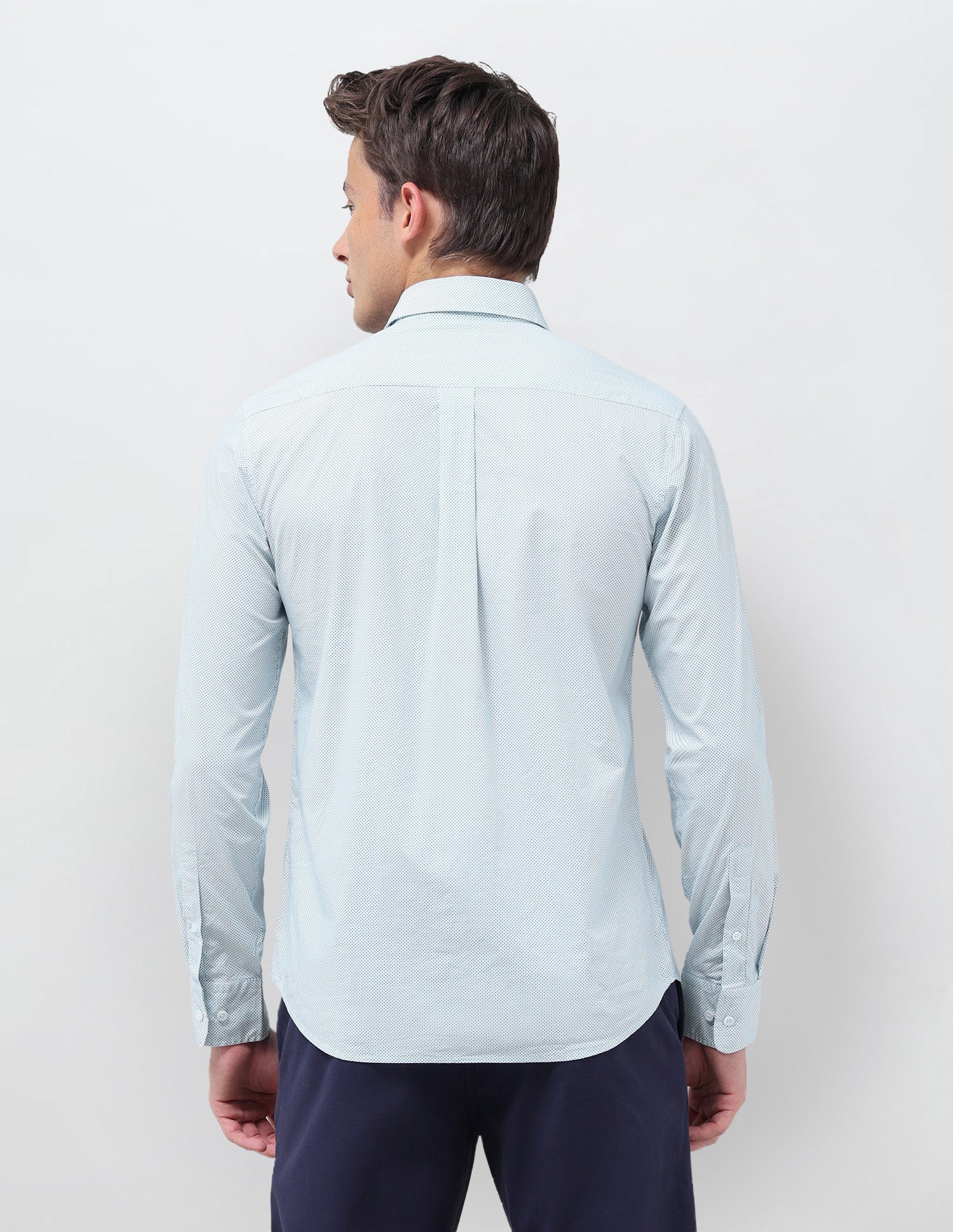 Geometric Printed Regular Fit Shirt Teal - U.S. Polo Assn. India | Large